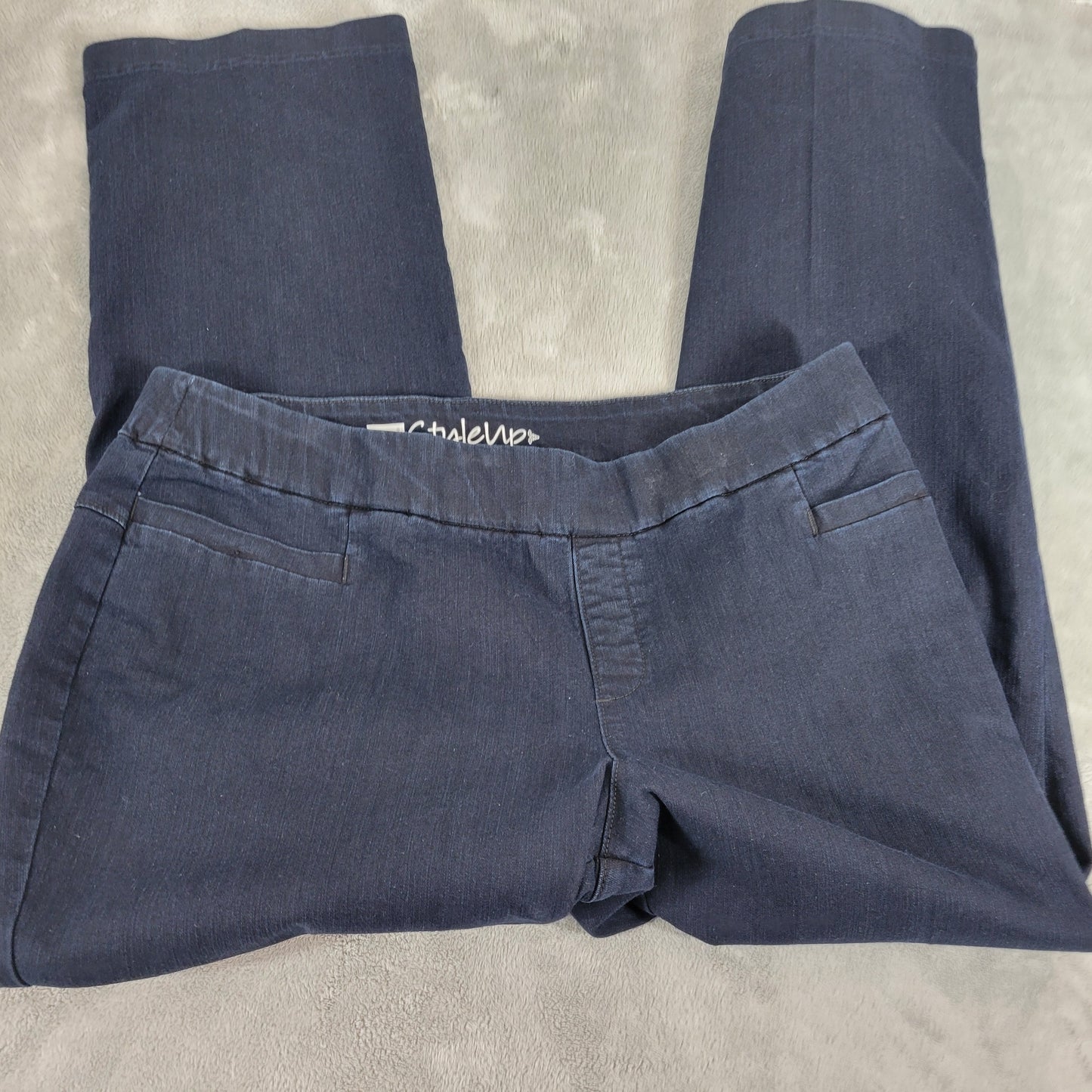 Lee Style Up Women 20W Indigo Blue Jeans Dark Wash Cotton Denim SL62E