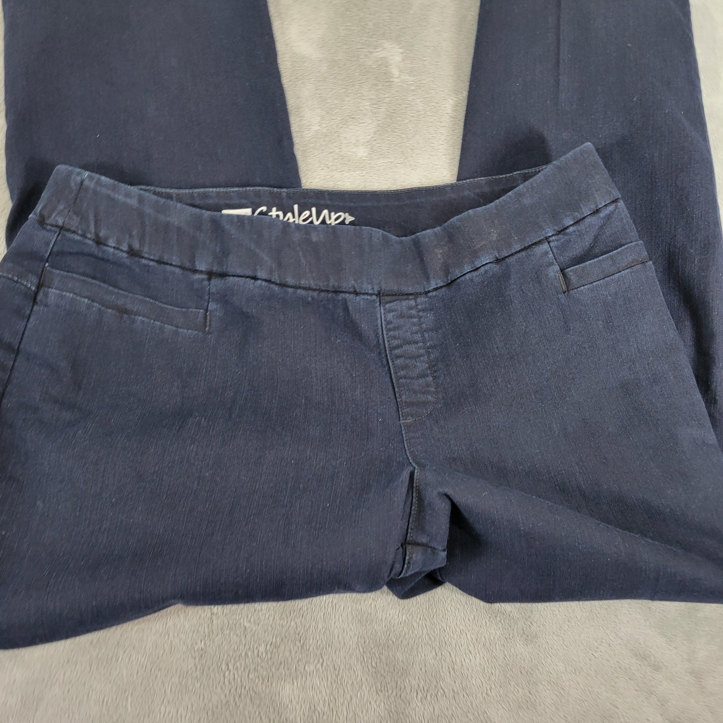 Lee Style Up Women 20W Indigo Blue Jeans Dark Wash Cotton Denim SL62E