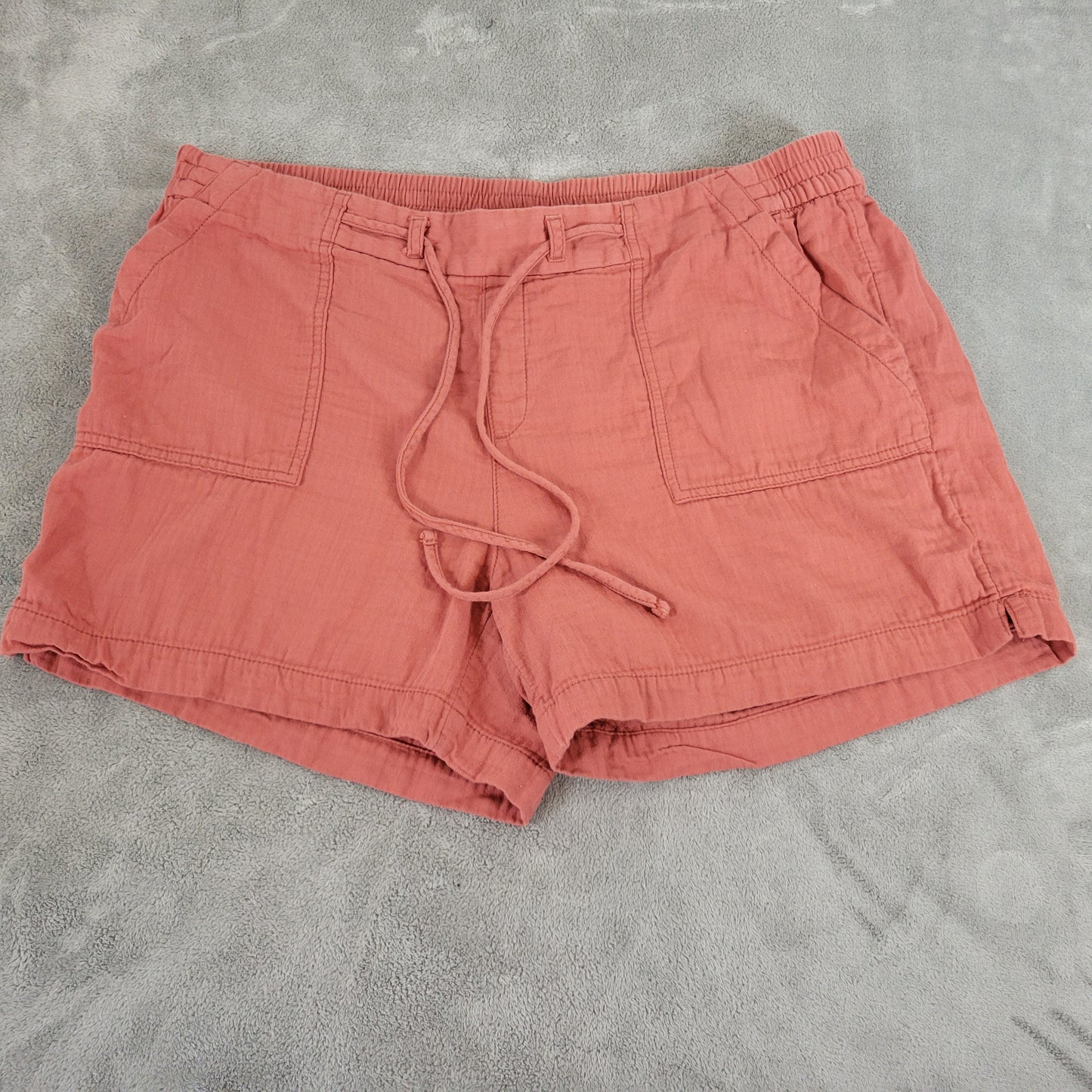 Old Navy Womens Shorts XL Burnt Orange Cotton Drawstring Elastic Waist BRO6E