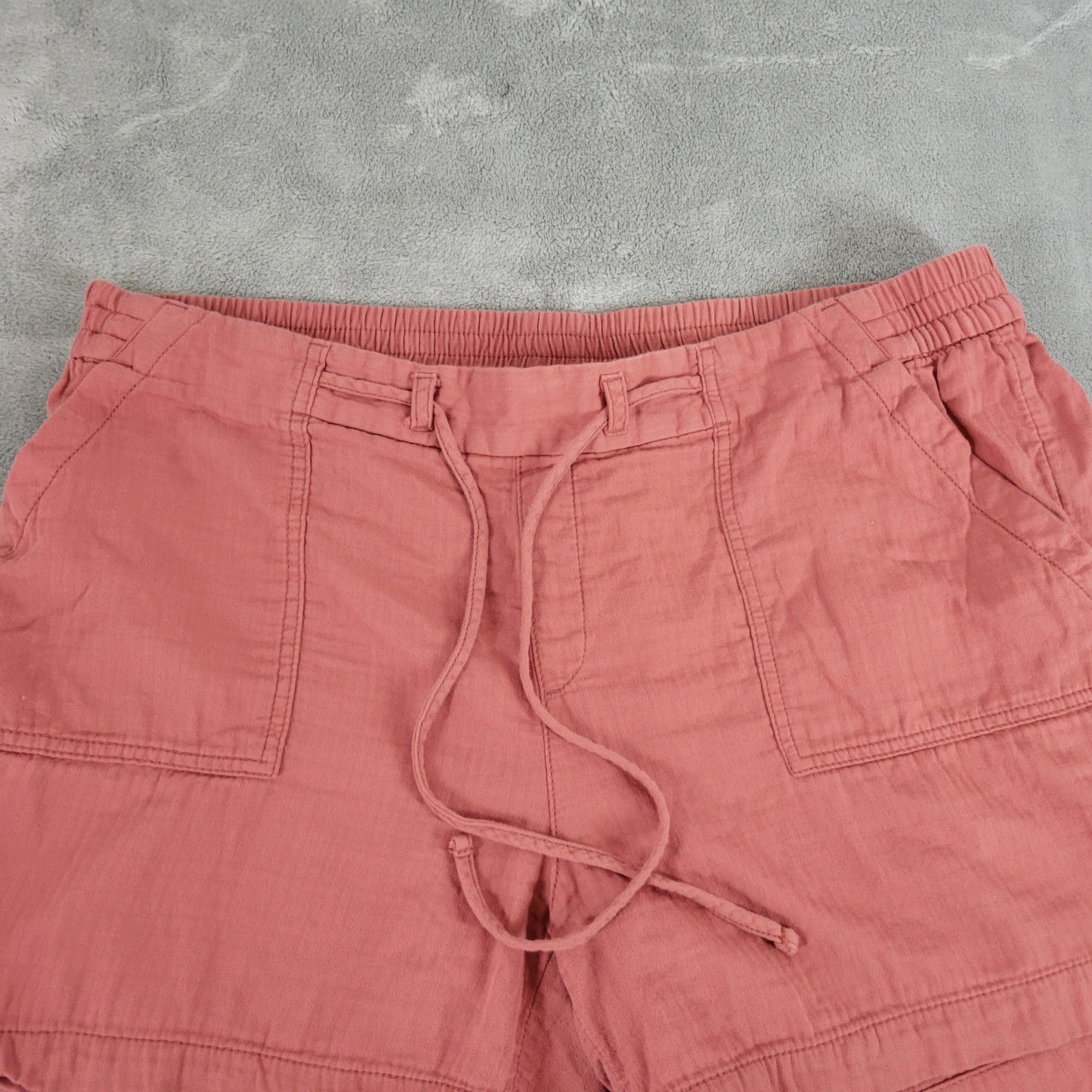 Old Navy Womens Shorts XL Burnt Orange Cotton Drawstring Elastic Waist BRO6E