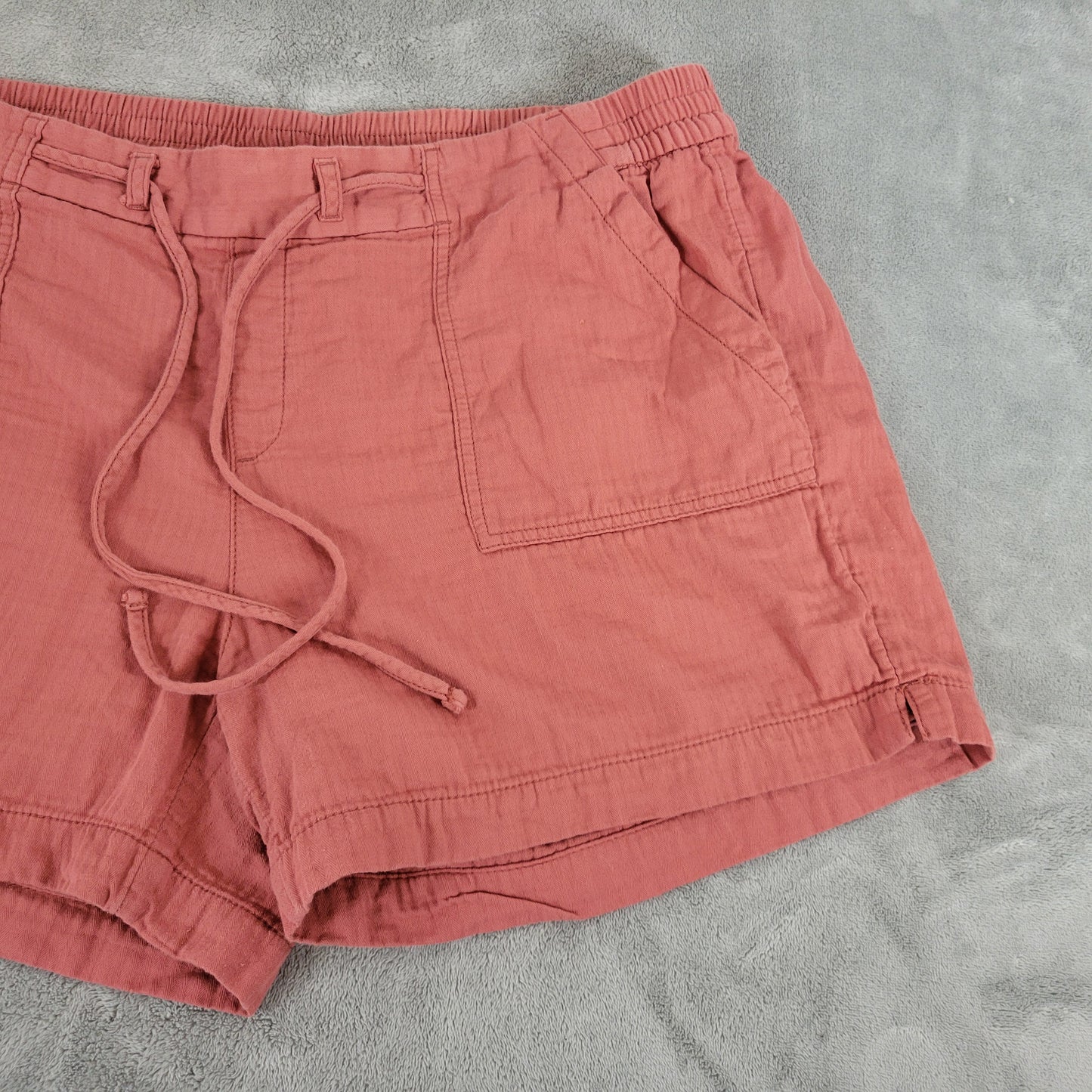 Old Navy Womens Shorts XL Burnt Orange Cotton Drawstring Elastic Waist BRO6E