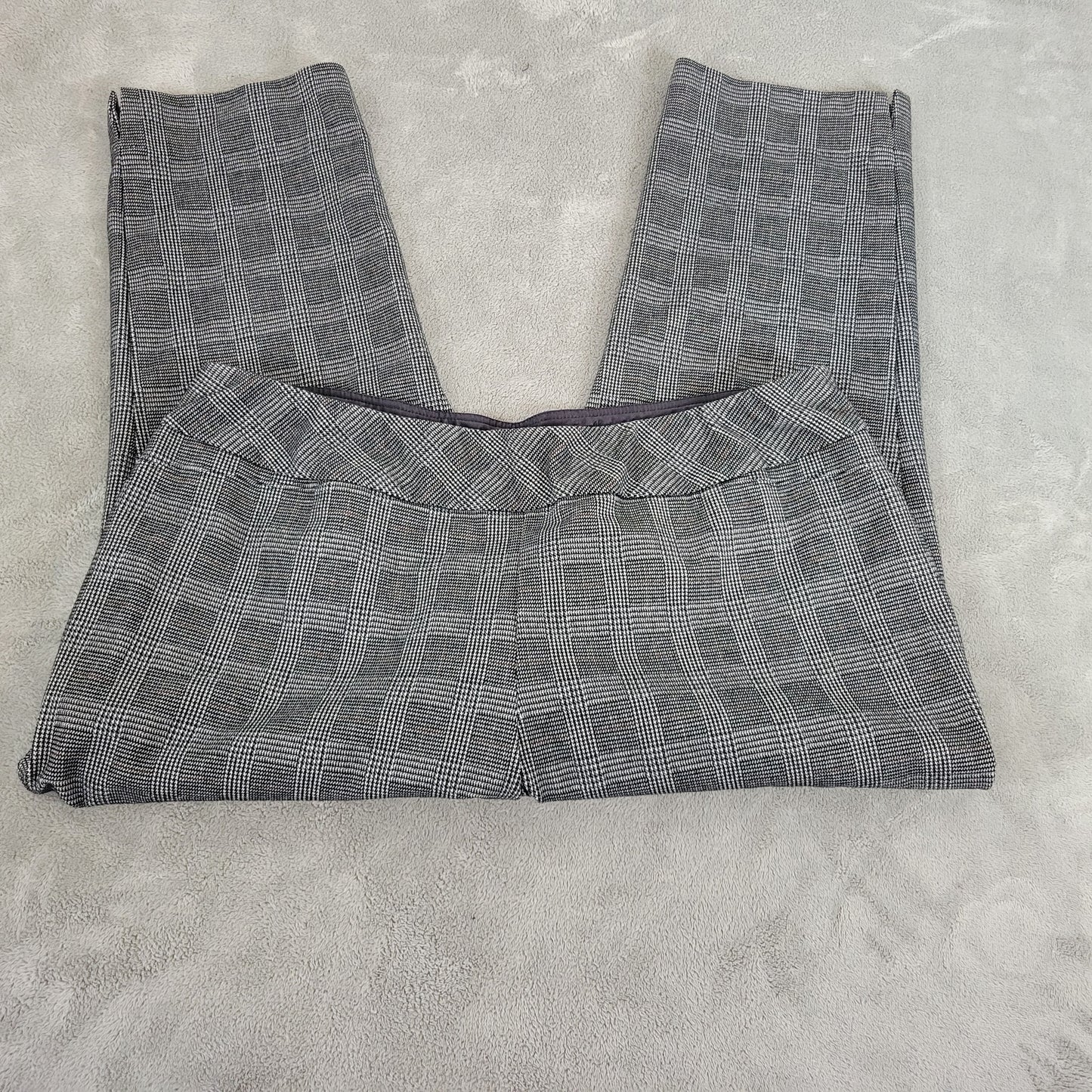 Investments II 18WS Petite Black White Plaid Capri Pants Pull On PLA33E