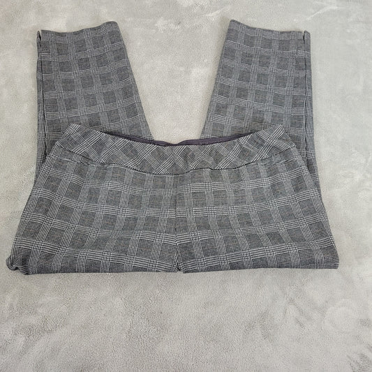 Investments II 18WS Petite Black White Plaid Capri Pants Pull On PLA33E