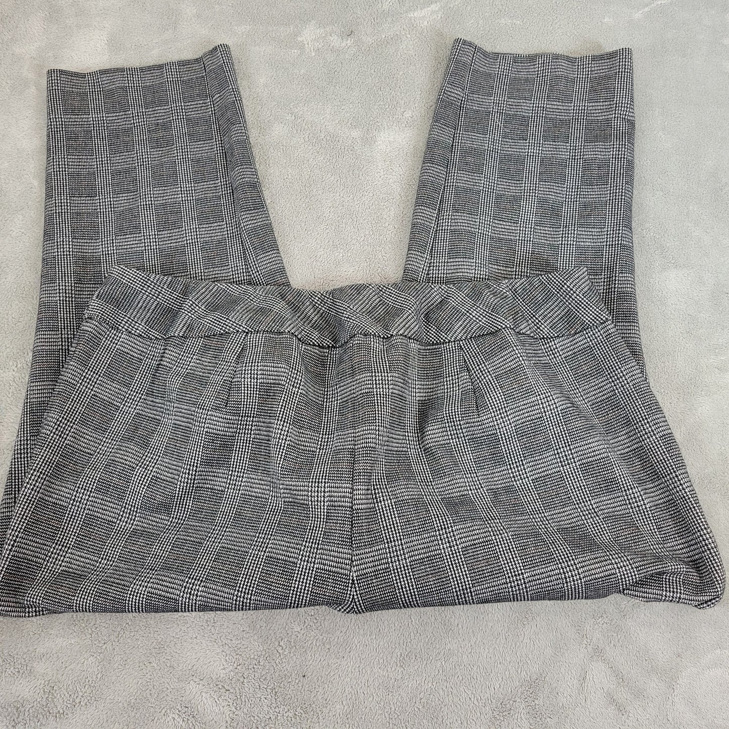 Investments II 18WS Petite Black White Plaid Capri Pants Pull On PLA33E