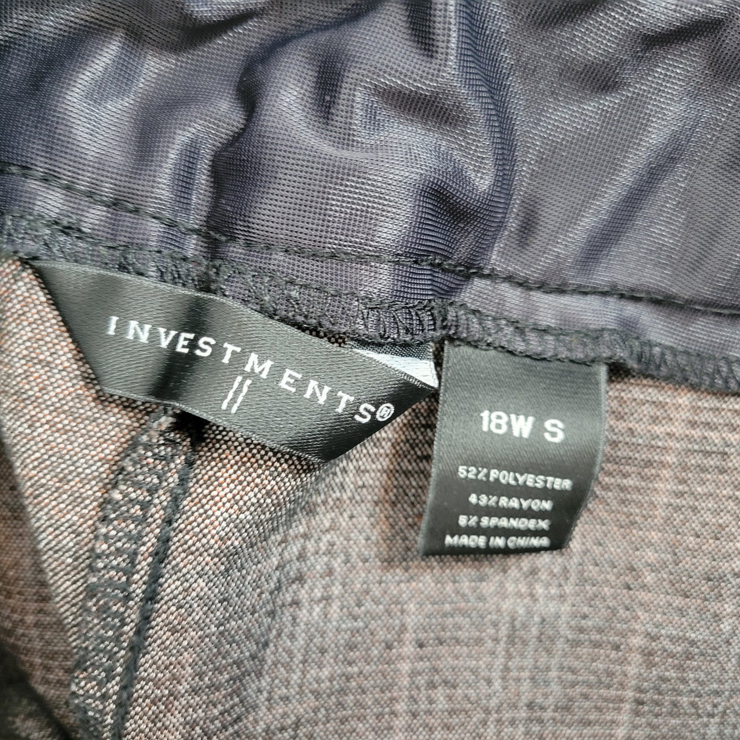 Investments II 18WS Petite Black White Plaid Capri Pants Pull On PLA33E