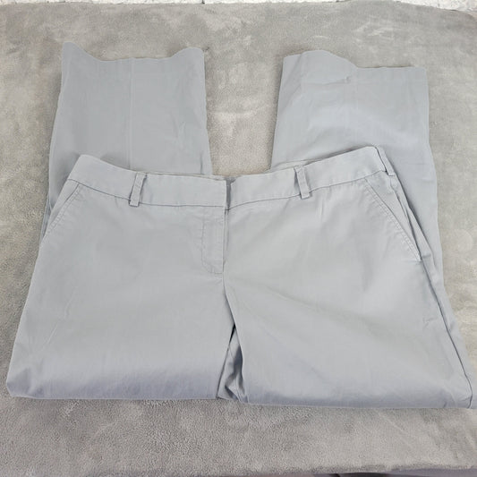 Lands' End Wide Leg Pants 22W Blue Gray Chino Cotton Blend Stretch BLU16XE