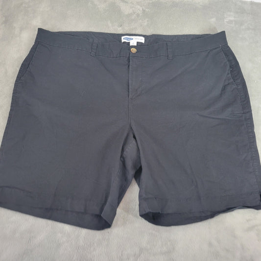 Old Navy Everyday Shorts 24 Black Cotton Blend Stretch 12.5" Inseam BLA45E