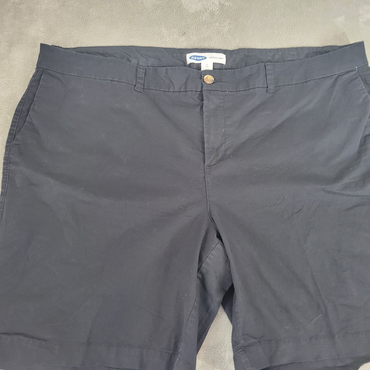 Old Navy Everyday Shorts 24 Black Cotton Blend Stretch 12.5" Inseam BLA45E