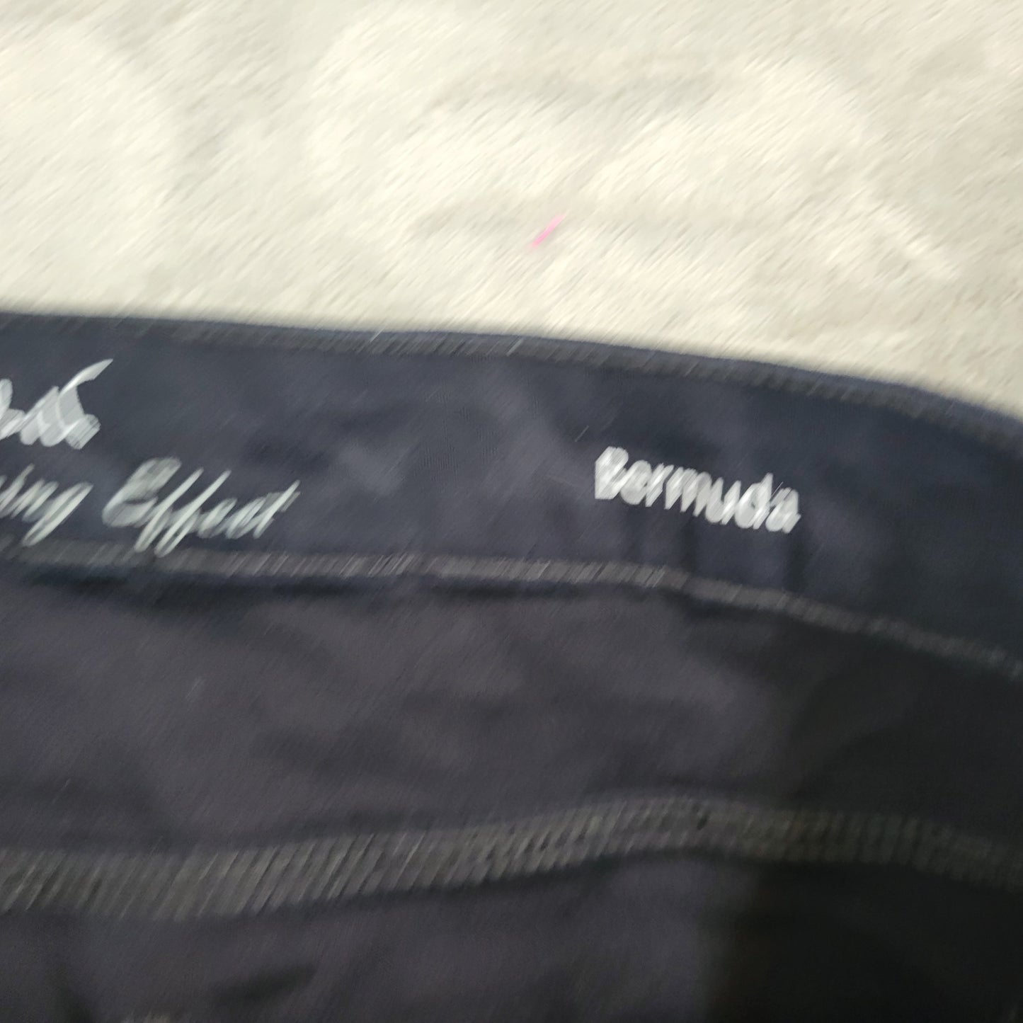 Gloria Vanderbilt Denim Bermuda Shorts 18W Indigo Blue Elastic Waist Slim BLU16E