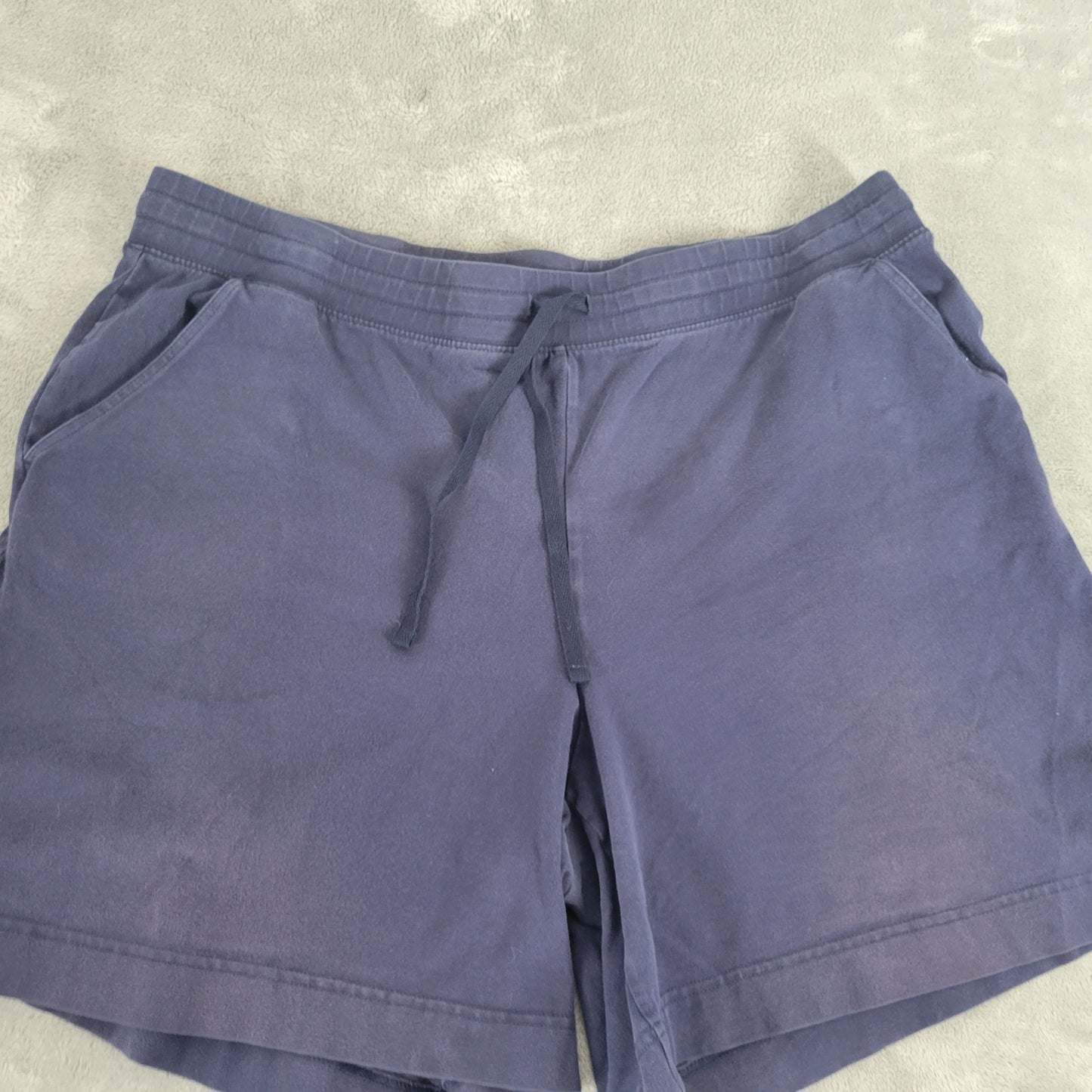 Karen Scott Shorts XL Blue Drawstring Cotton Blend Stretch 6" Inseam BLU15XE