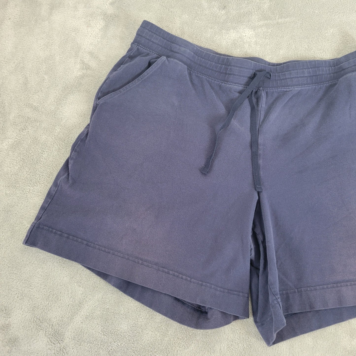 Karen Scott Shorts XL Blue Drawstring Cotton Blend Stretch 6" Inseam BLU15XE