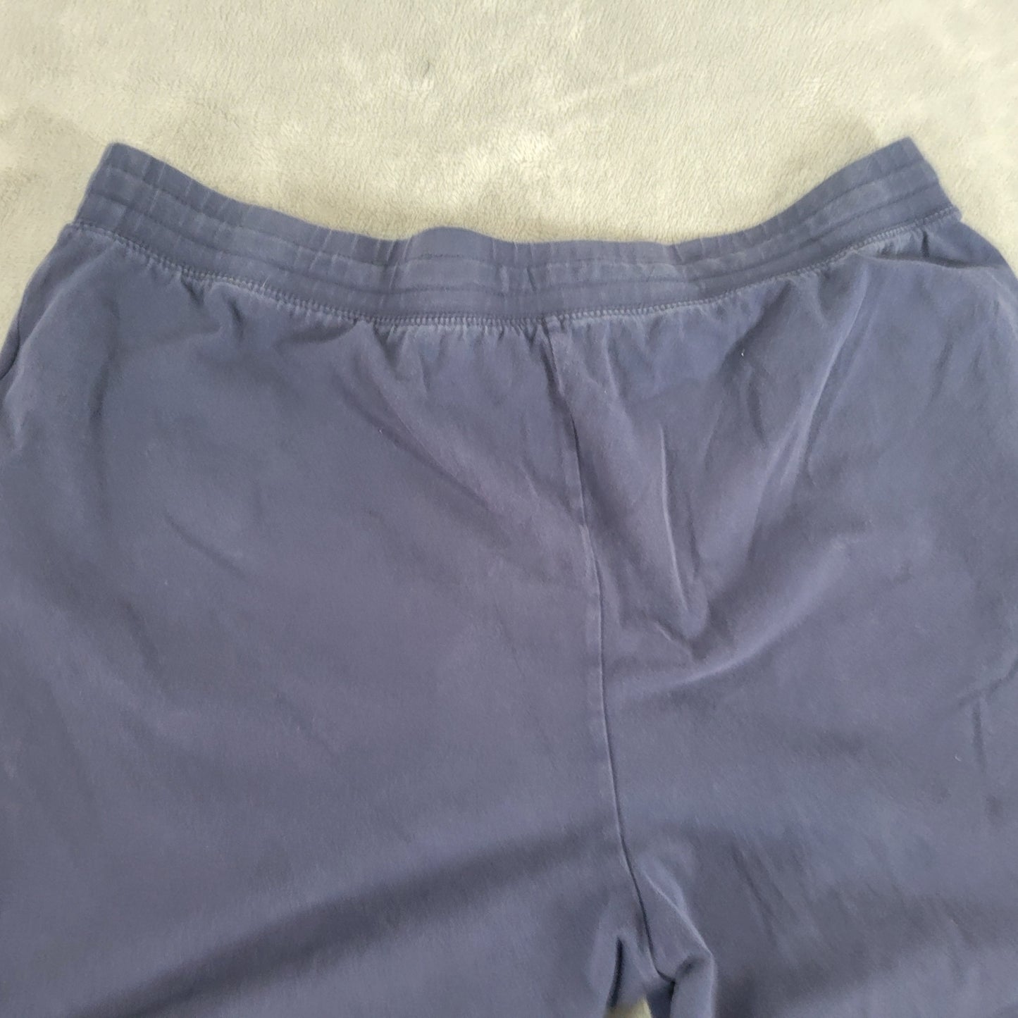 Karen Scott Shorts XL Blue Drawstring Cotton Blend Stretch 6" Inseam BLU15XE