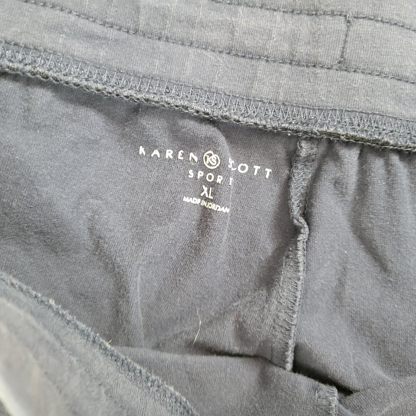 Karen Scott Shorts XL Blue Drawstring Cotton Blend Stretch 6" Inseam BLU15XE