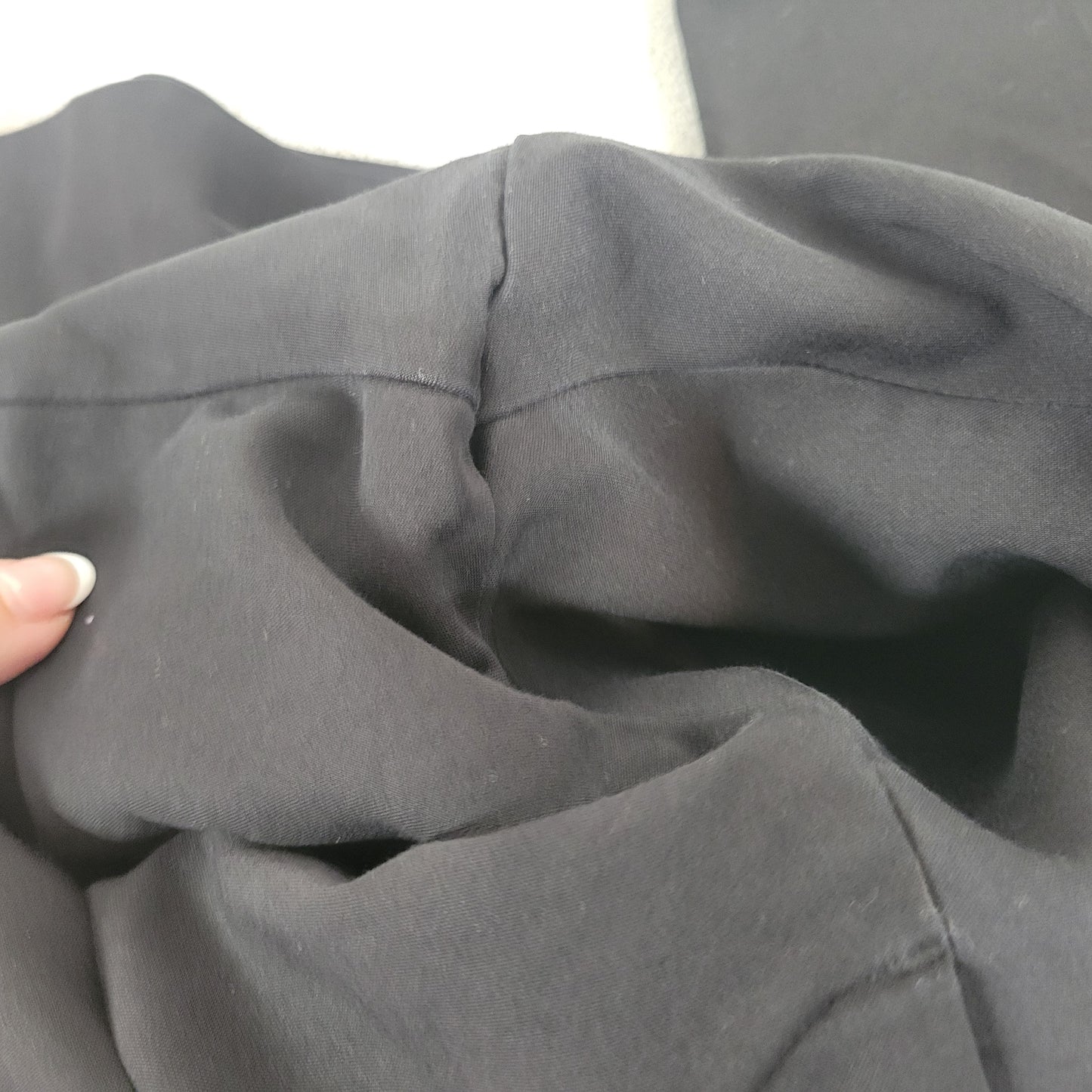 CJ Banks Pants 22WP Black Cropped Straight Leg Cotton Blend Elastic Waist BLA46E