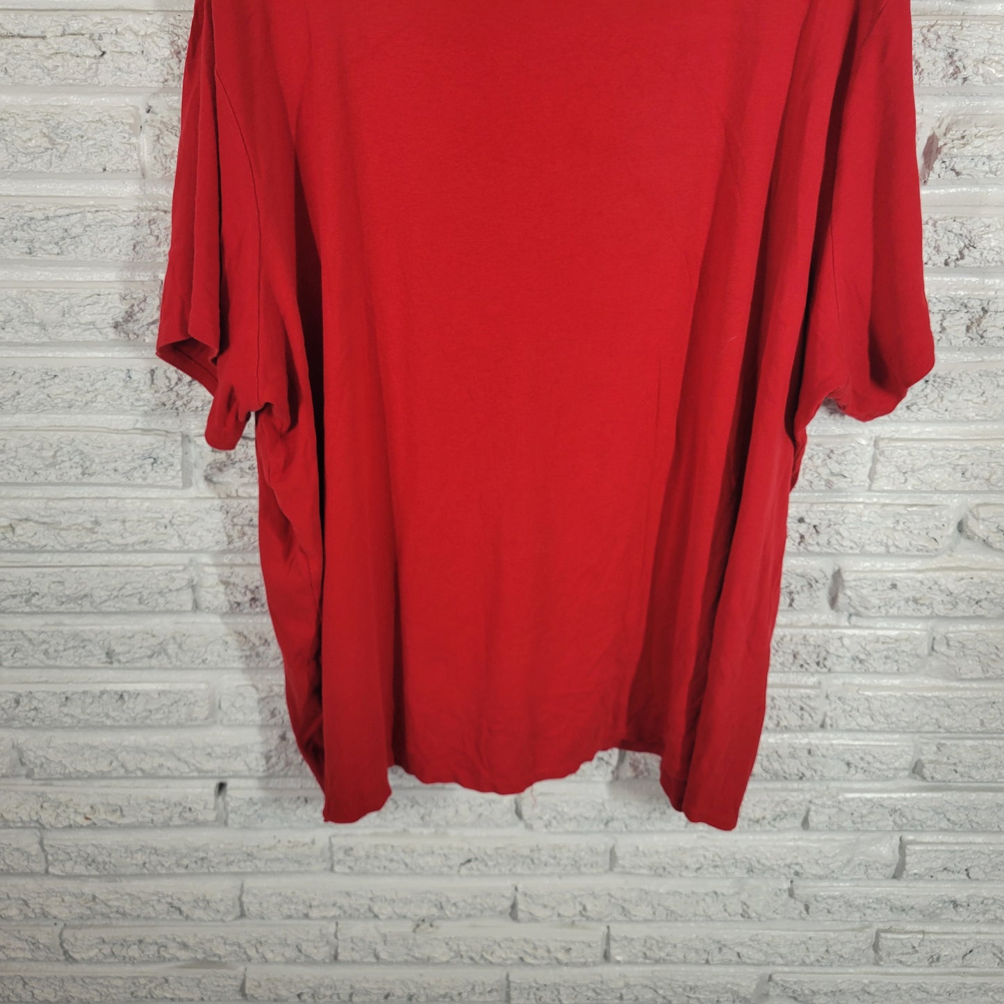 Croft & Barrow T-Shirt 5X Red 100% Cotton Short Sleeve Crew Neck Plus RED26E