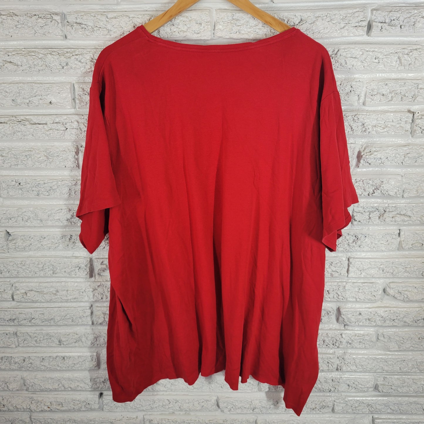 Croft & Barrow T-Shirt 5X Red 100% Cotton Short Sleeve Crew Neck Plus RED26E