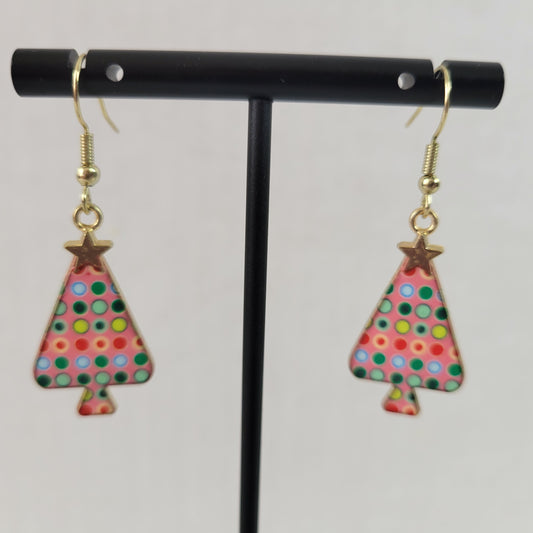 Christmas Tree Ornament Dangle Drop Earrings Women Holiday Jewelry Gift E85E