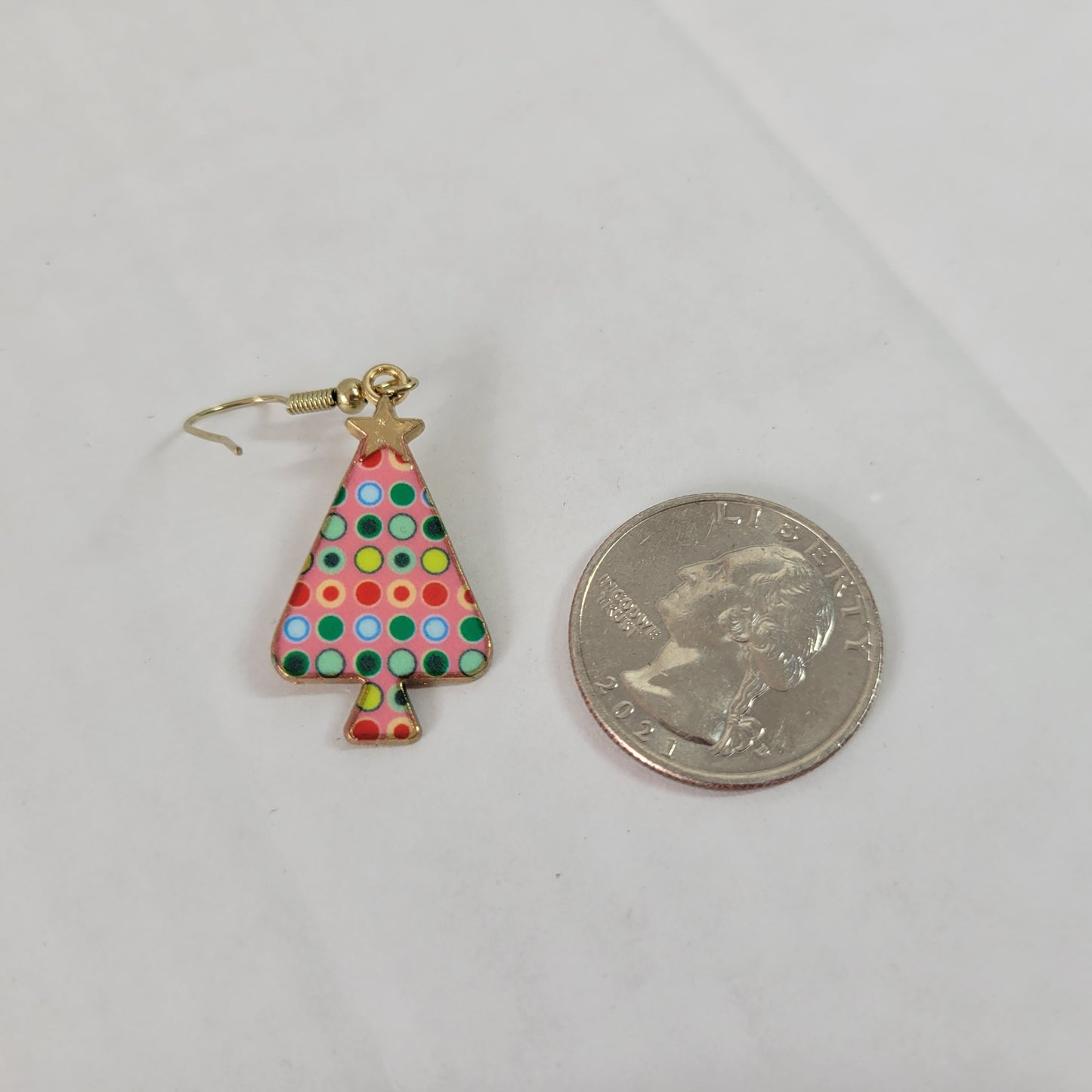 Christmas Tree Ornament Dangle Drop Earrings Women Holiday Jewelry Gift E85E