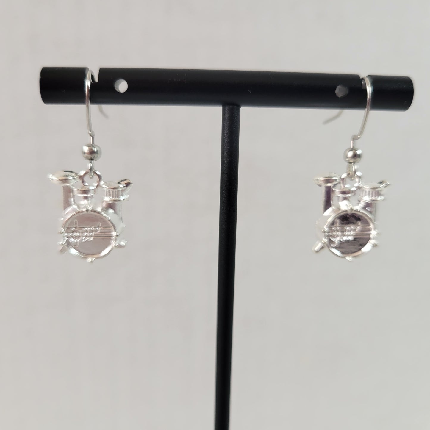 Women Drum Set Dangle Earrings Music Lover Percussion Jewelry Gift Unique E87E