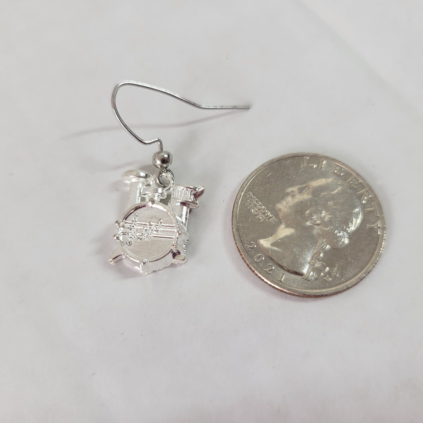 Women Drum Set Dangle Earrings Music Lover Percussion Jewelry Gift Unique E87E