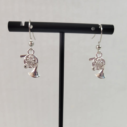 Women French Horn Dangle Earrings Music Lover Drop Jewelry Band Orchestra E94E