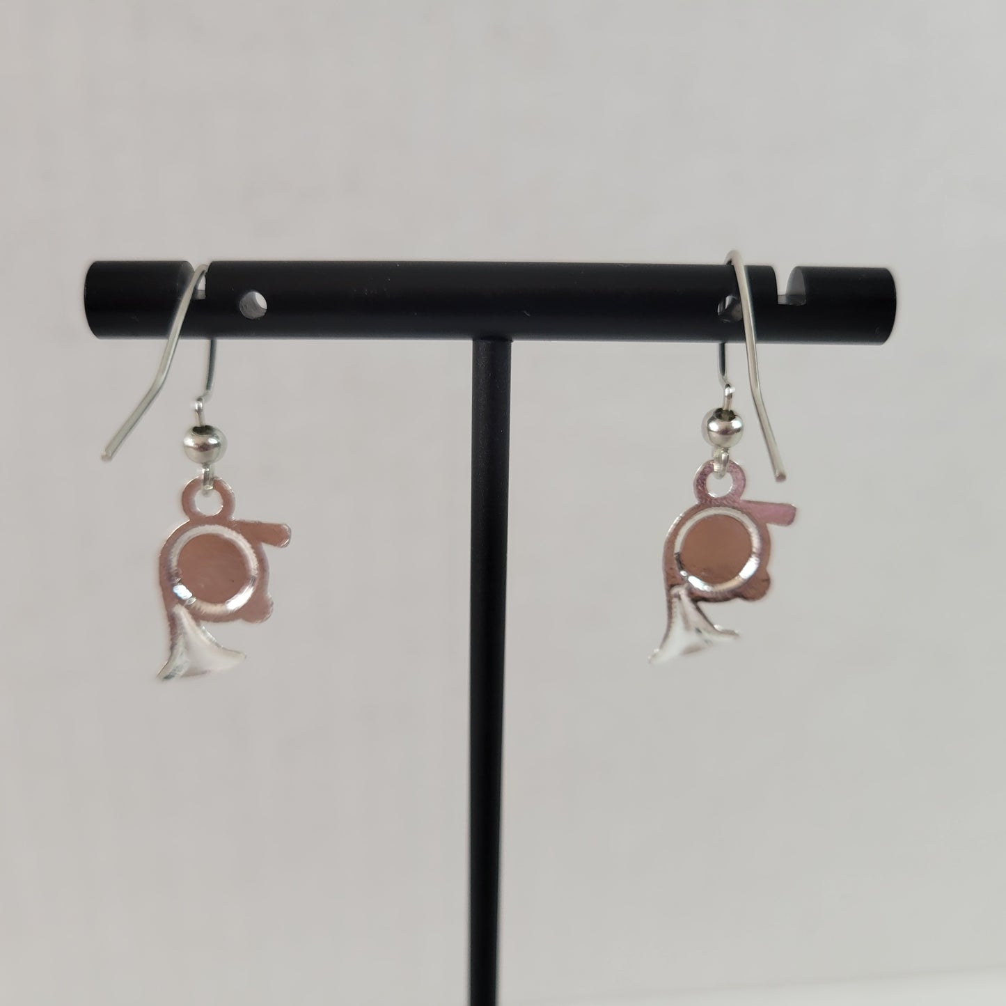 Women French Horn Dangle Earrings Music Lover Drop Jewelry Band Orchestra E94E
