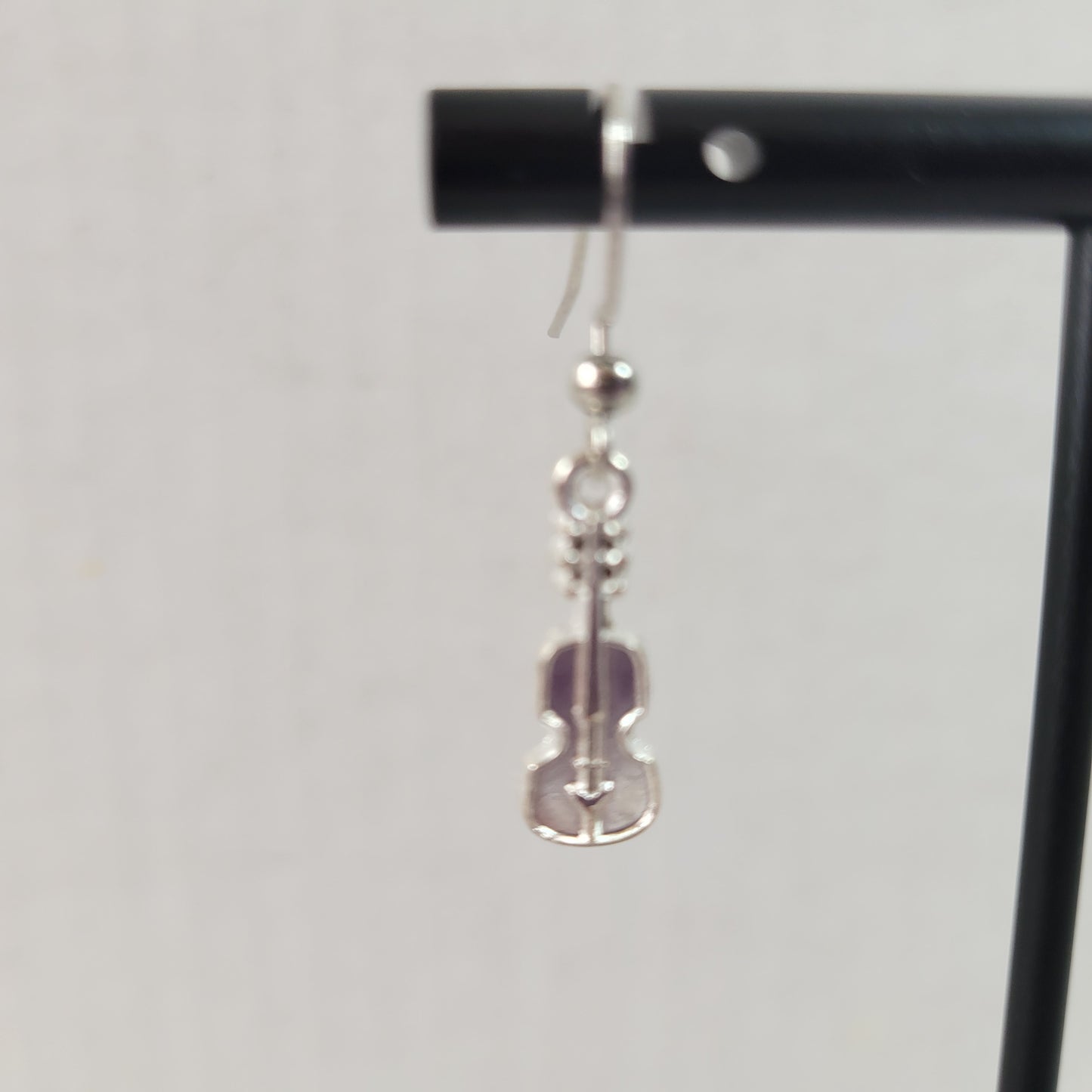 Women Violin Fiddle Dangle Earrings Music Lover Drop Jewelry Musician Gift E95E