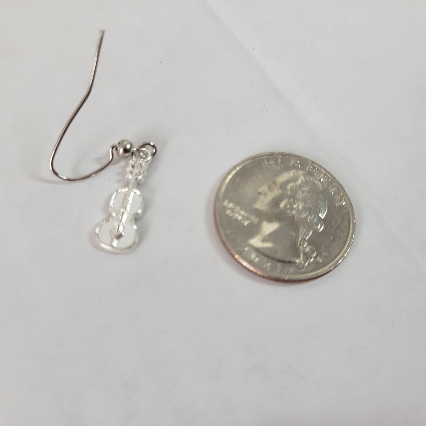 Women Violin Fiddle Dangle Earrings Music Lover Drop Jewelry Musician Gift E95E