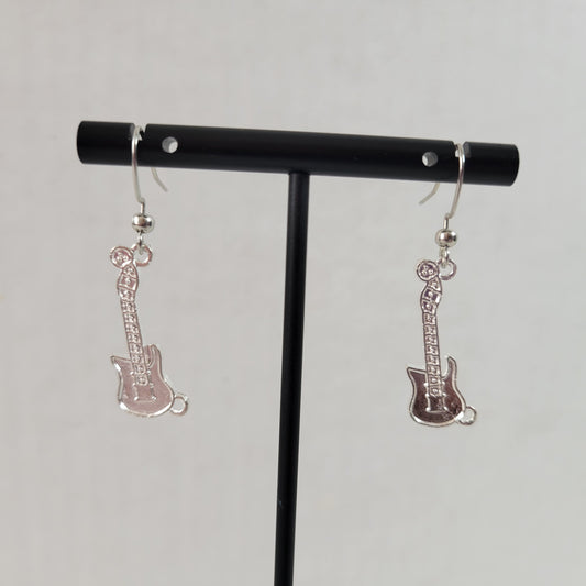 Women Electric Guitar Dangle Earrings Rock Music Lover Concert Statement E98E