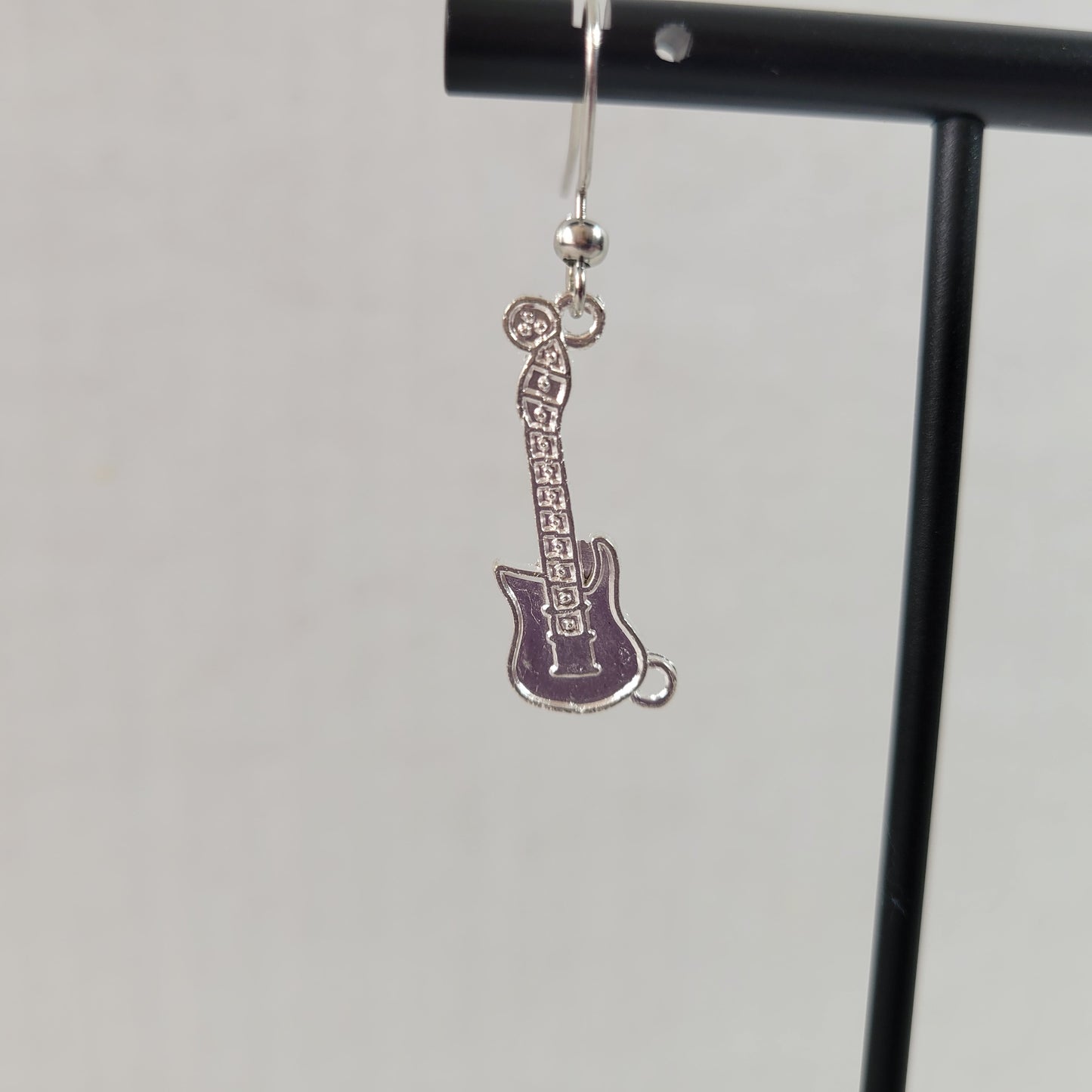 Women Electric Guitar Dangle Earrings Rock Music Lover Concert Statement E98E