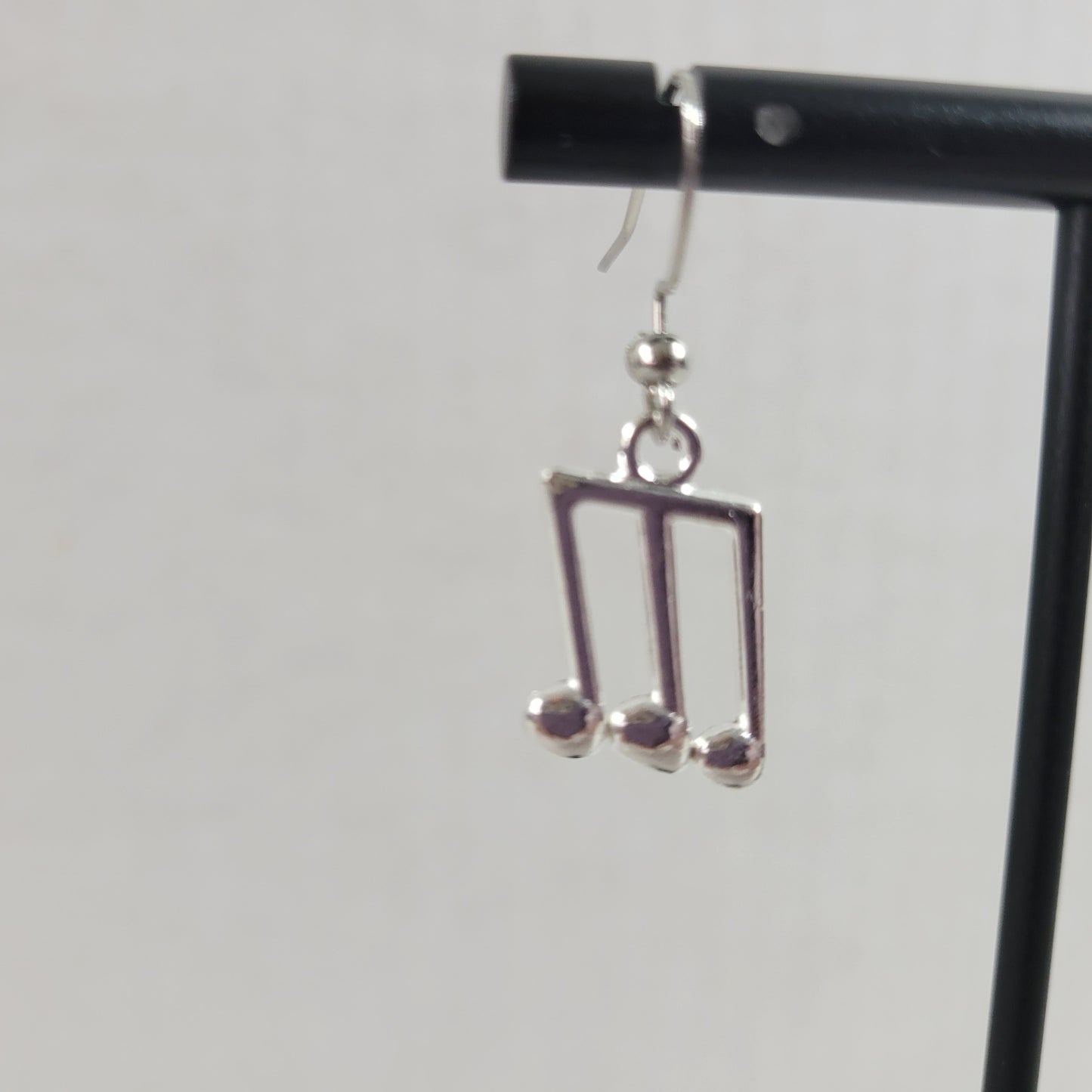Music Notes Womens Dangle Drop Earrings Silver Tone Alloy Musical Theme E103E