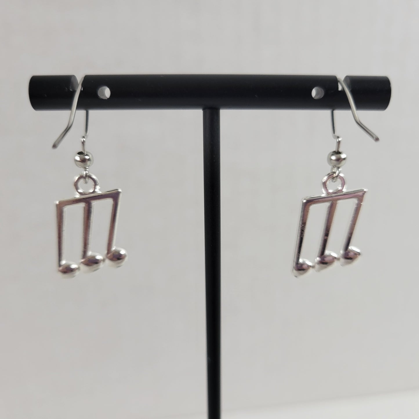 Music Notes Womens Dangle Drop Earrings Silver Tone Alloy Musical Theme E103E