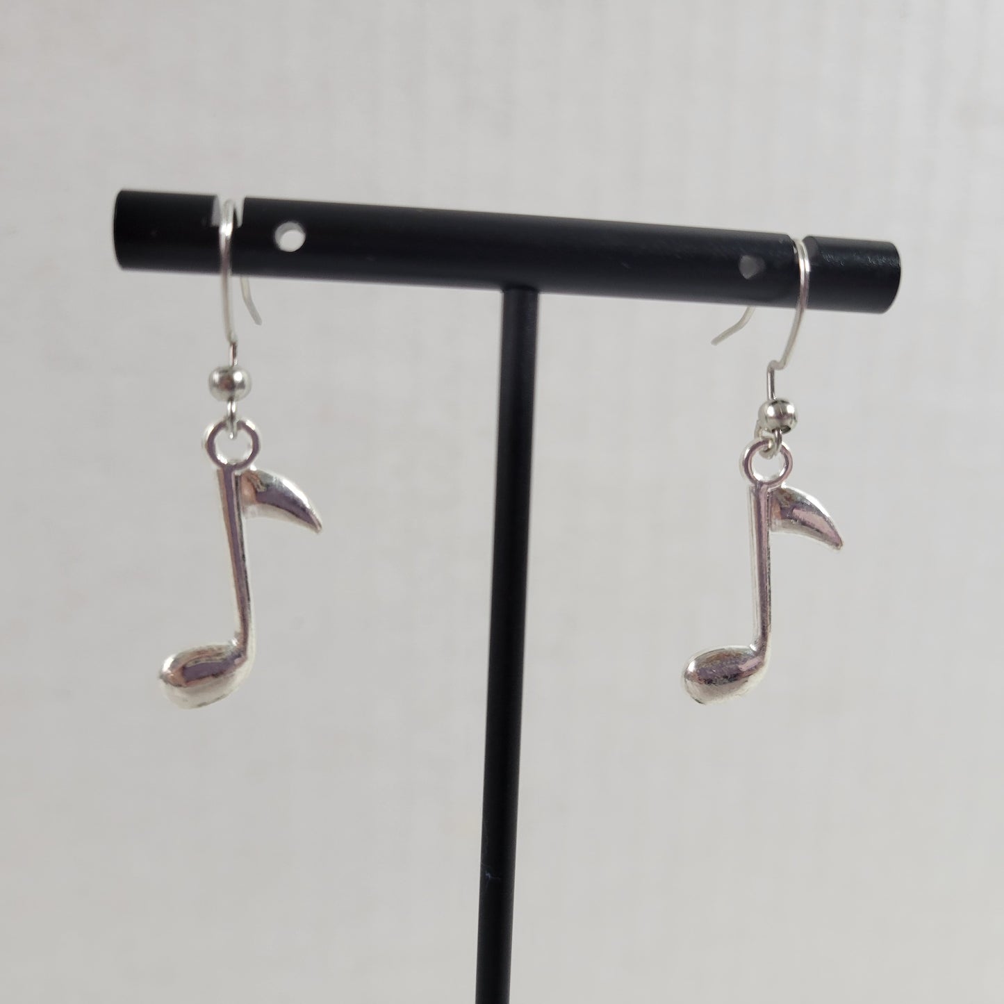 Music Notes Womens Dangle Drop Earrings Silver Tone Alloy Musical Charm E104E