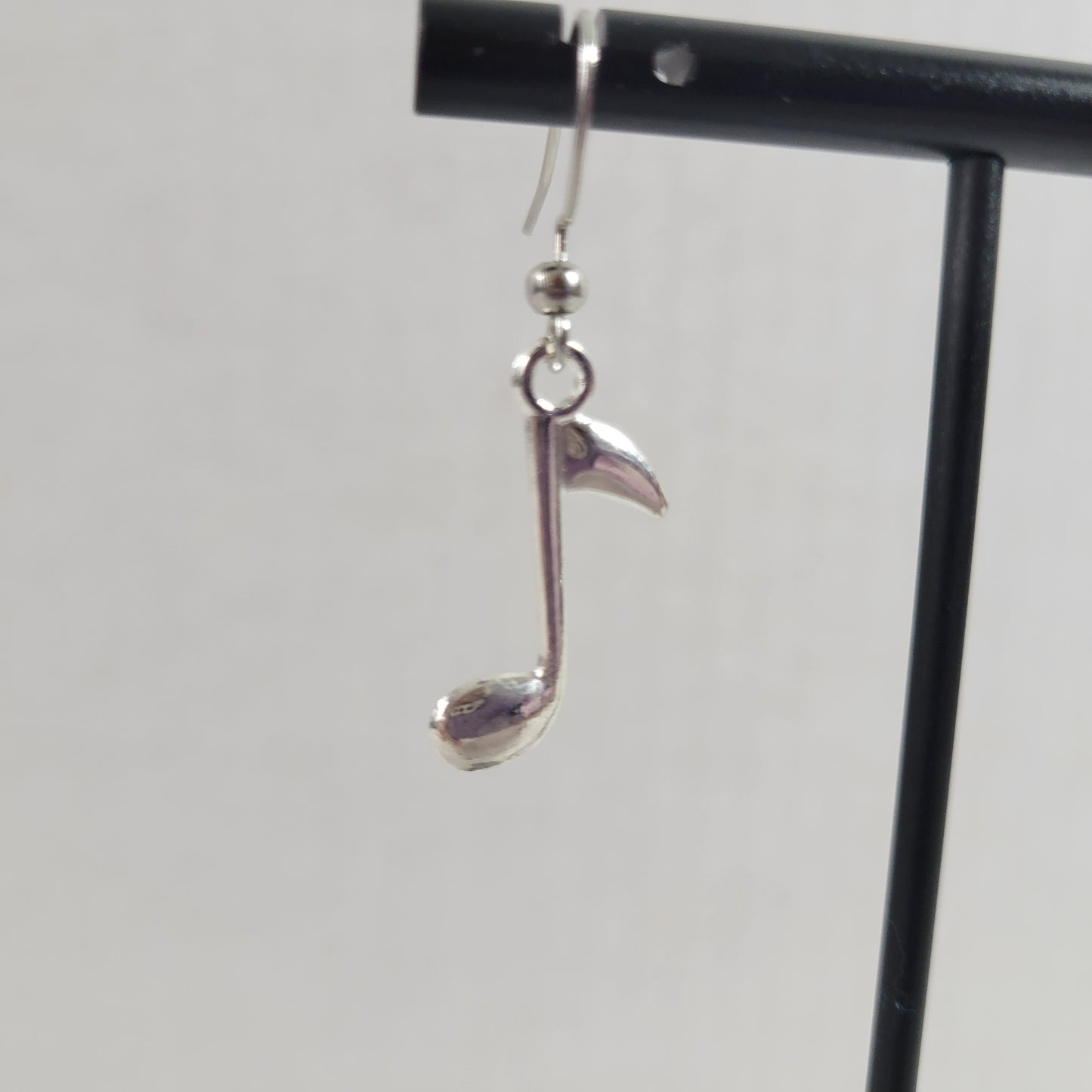 Music Notes Womens Dangle Drop Earrings Silver Tone Alloy Musical Charm E104E