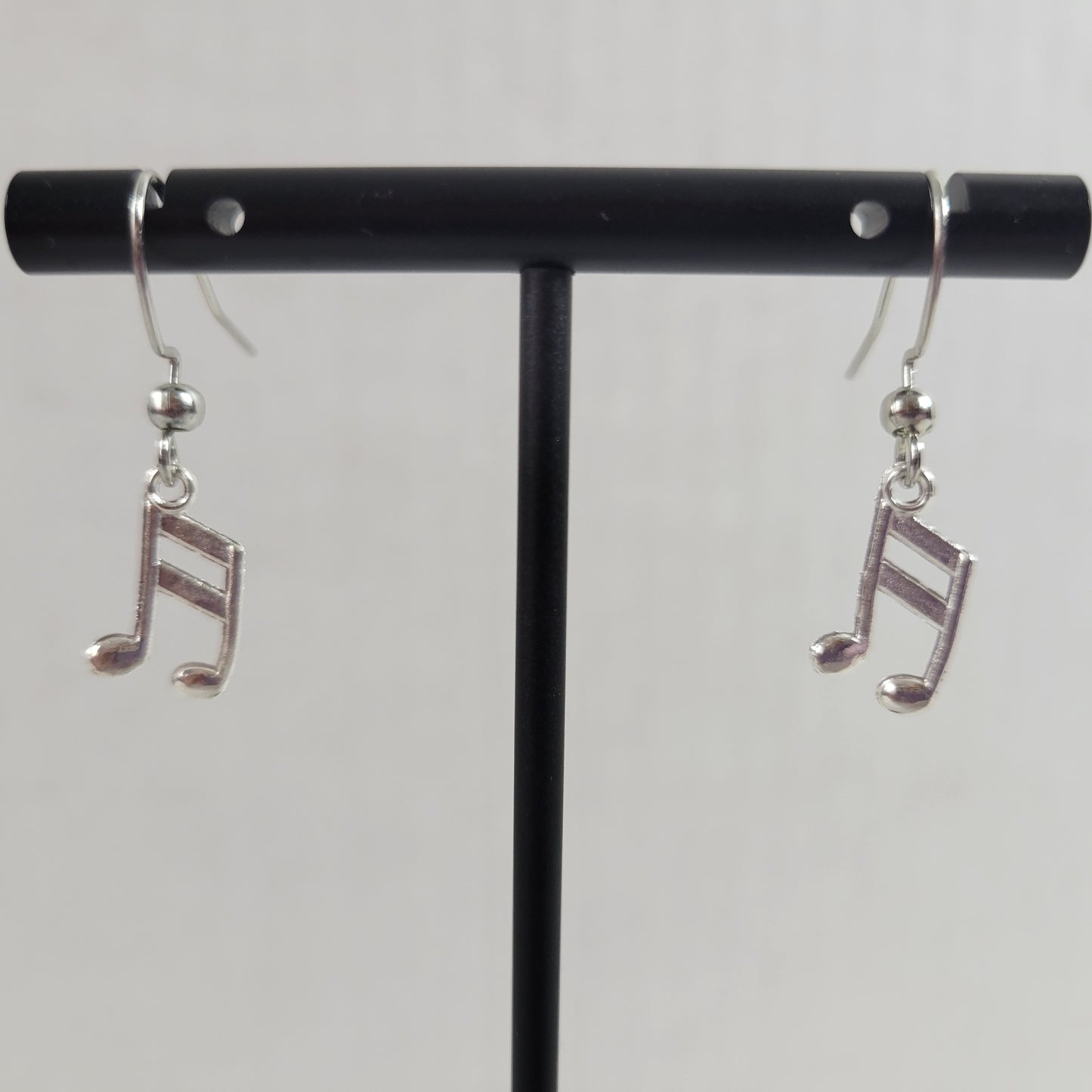 Music Notes Womens Dangle Drop Earrings Silver Tone Alloy Musical Fashion E105E