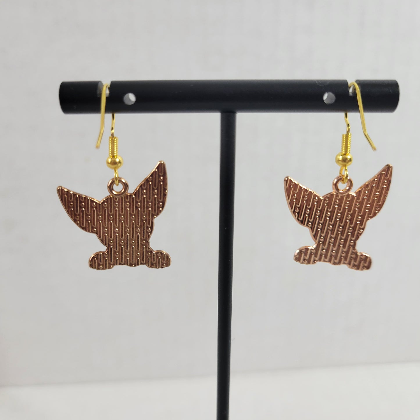 Chihuahua Enamel Dangle Earrings Cute Black Tan Dog Puppy Lover Gift E131E