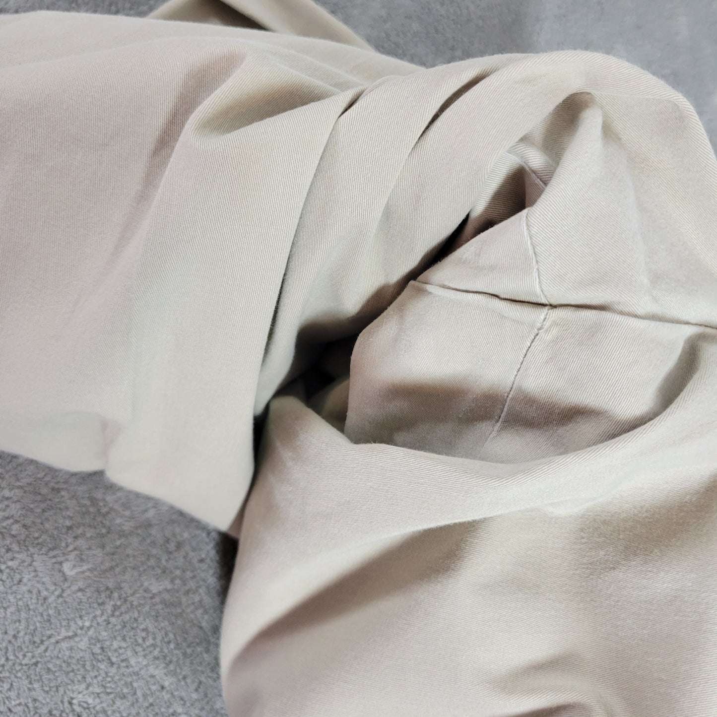 Apt 9 Womens 18W Beige Tomboy Chino Capri Pants Cuffed Stretch Pockets D15E