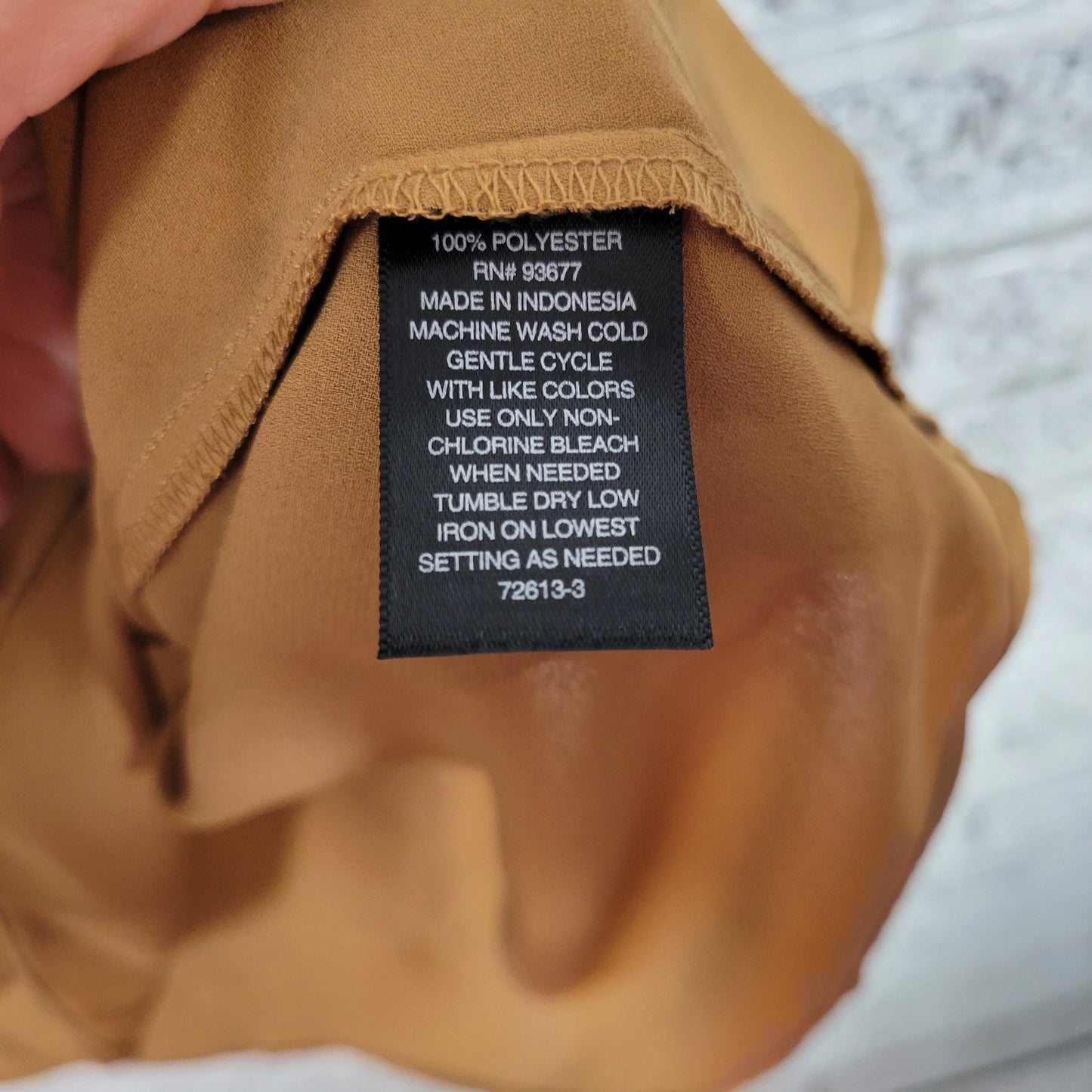 Worthington Top 3X Brown Sleeveless V-Neck Blouse Plus Size Casual BRO47E