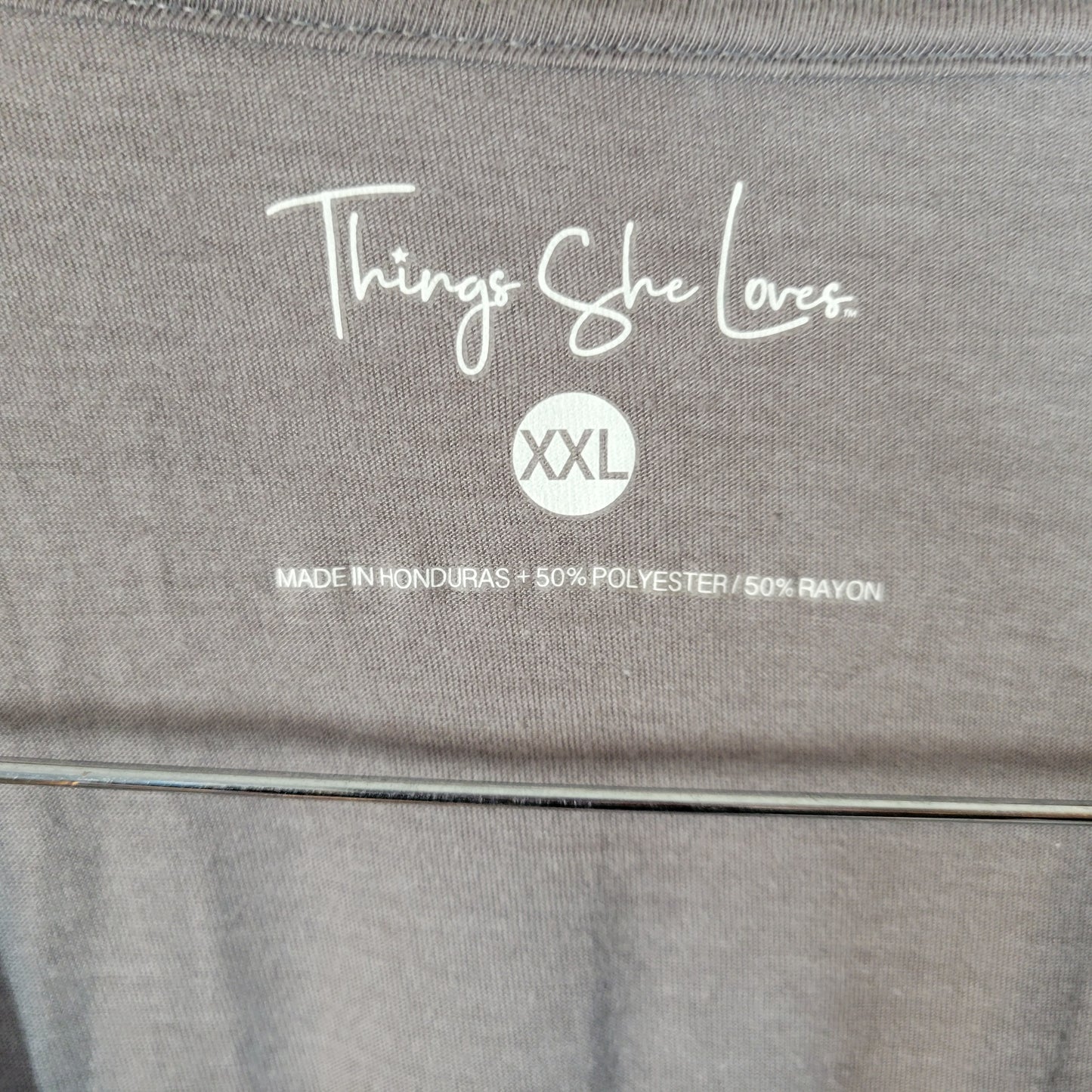 Things She Loves Womens XXL Tee Gray Chase Your Calling VNeck Short Sleeve GRA4E