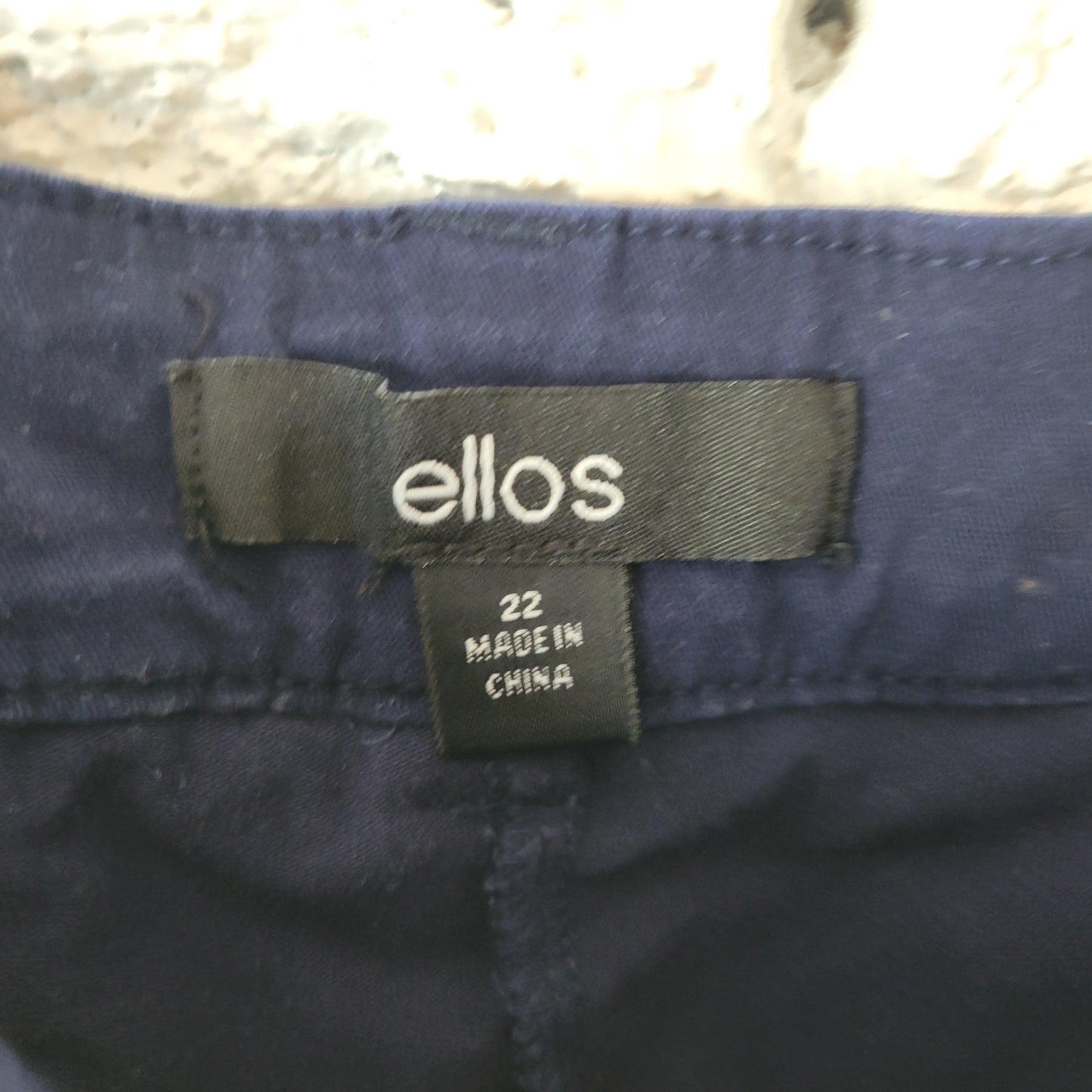Ellos Skort 22 Plus Blue Elastic Waist Cotton Blend Casual Travel Short BLU15E