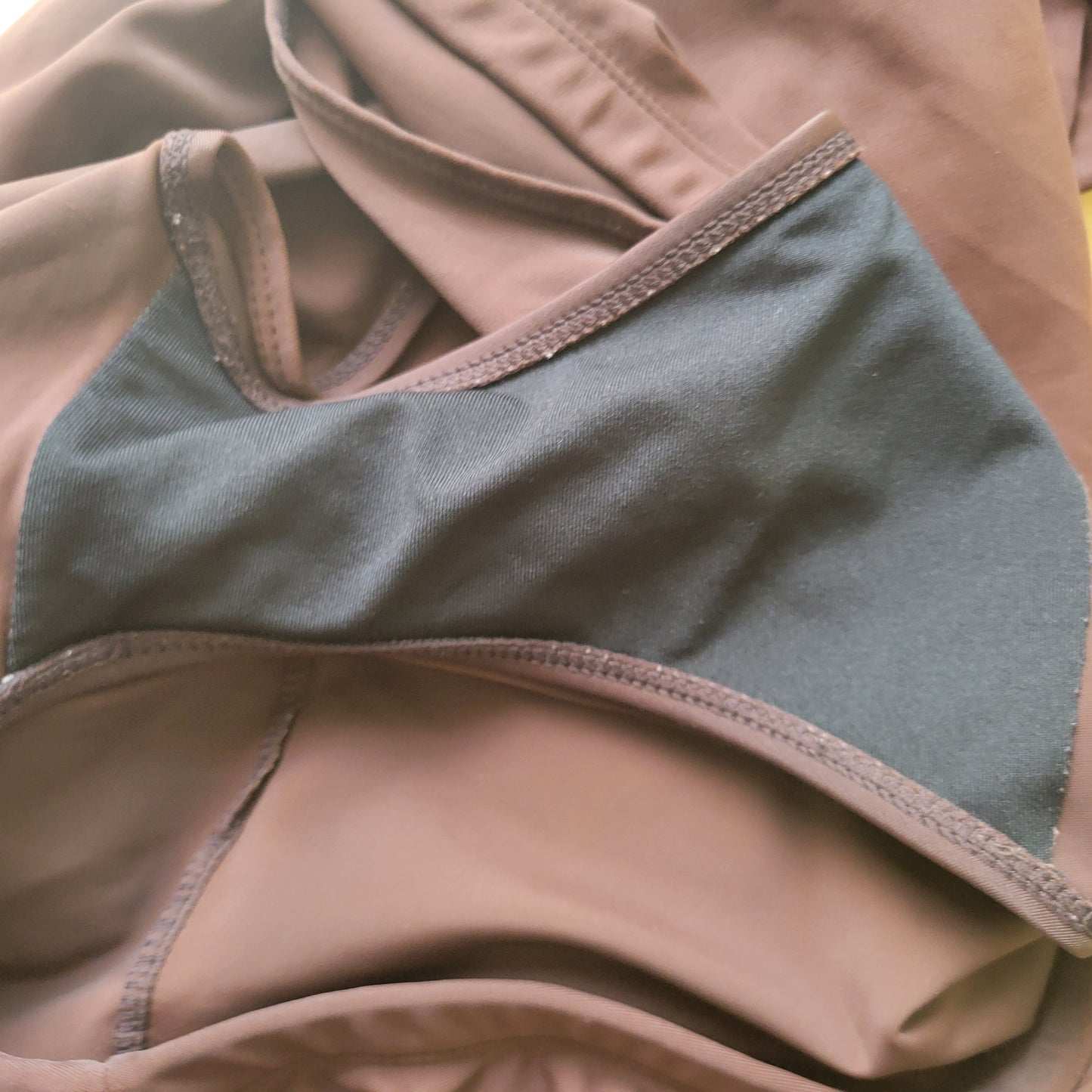 St Johns Bay 18W Swim Skirt Womens Plus Brown Solid Stretch Bikini Bottom BRO48E