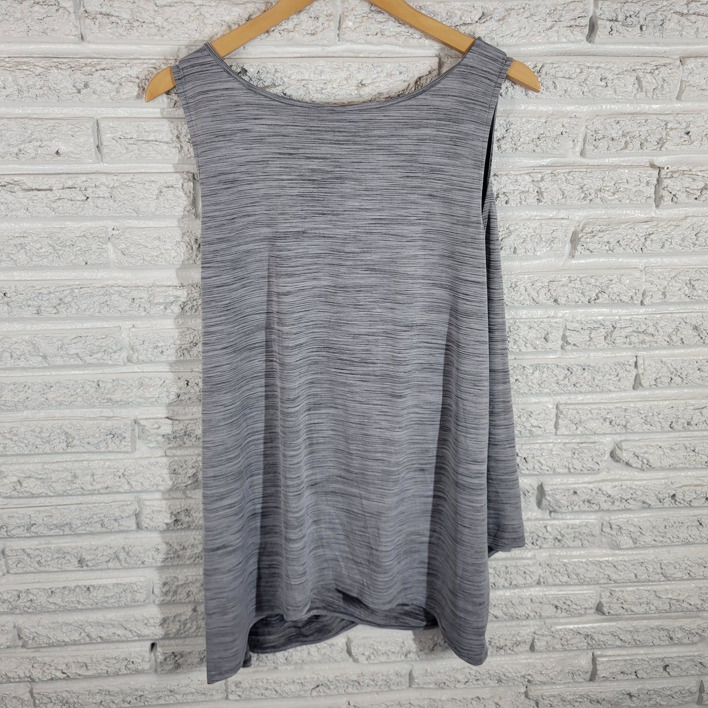 Lane Bryant Tunic 18 20 Womens Plus Gray Heather Keyhole Sleeveless GRA77E