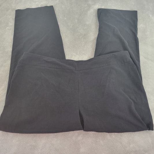 Avenue Womens 22 Black Dress Pants Elastic Waist Pull On Straight Leg BLA37E