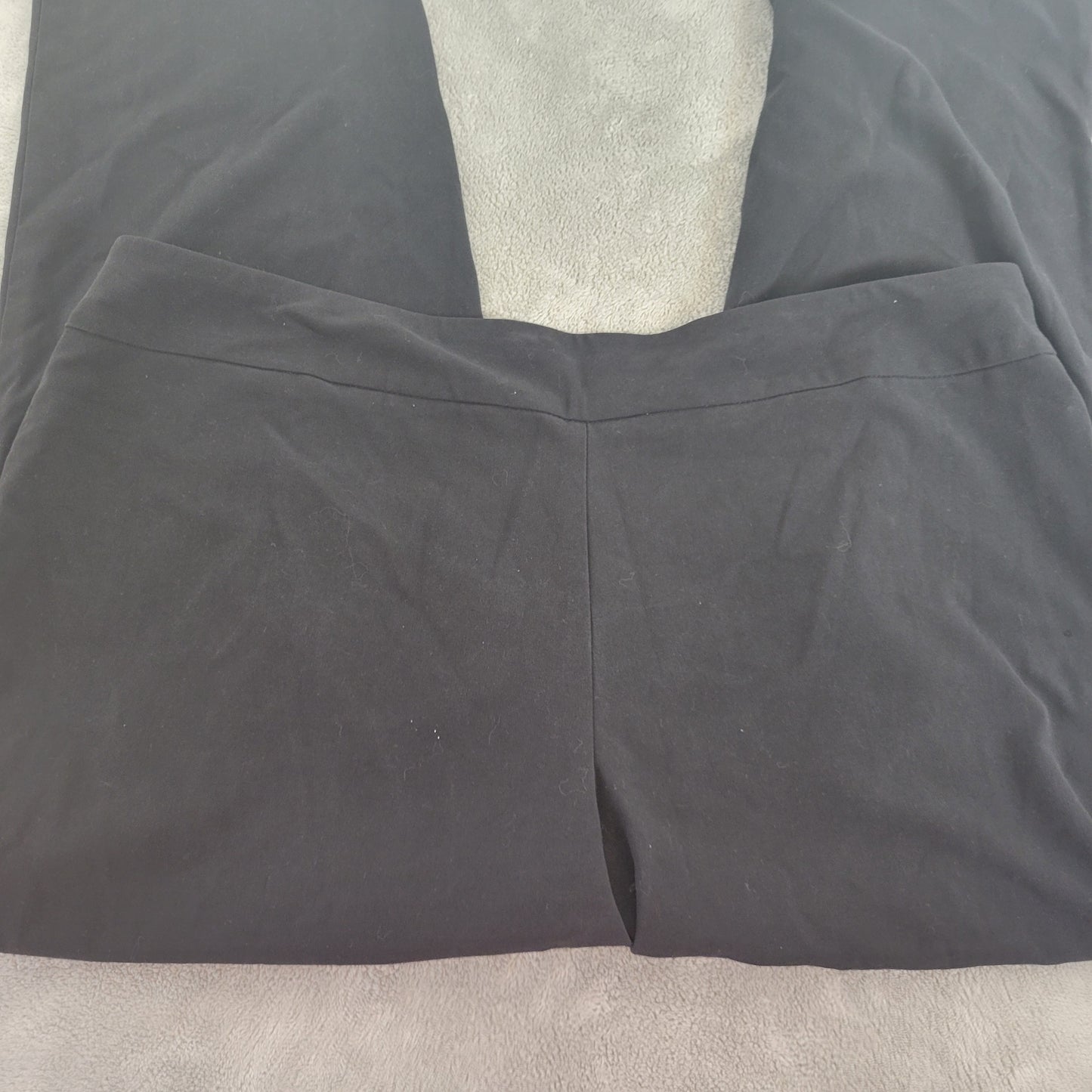 Avenue Womens 22 Black Dress Pants Elastic Waist Pull On Straight Leg BLA37E