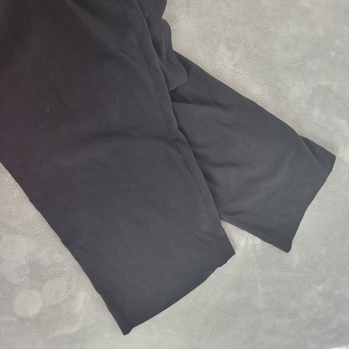 Avenue Womens 22 Black Dress Pants Elastic Waist Pull On Straight Leg BLA37E