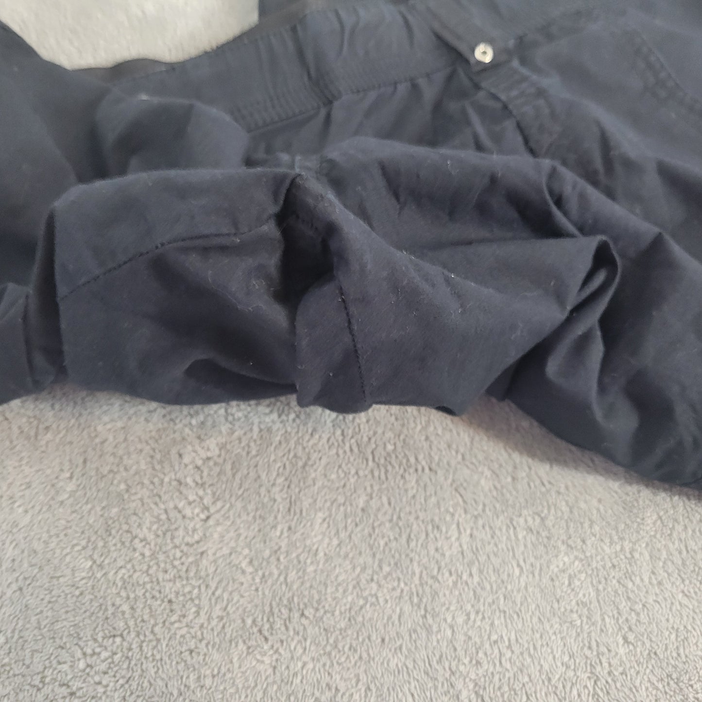 Catherines Womens 3X Cargo Capri Pants Blue Elastic Comfort Waist BLU29XE