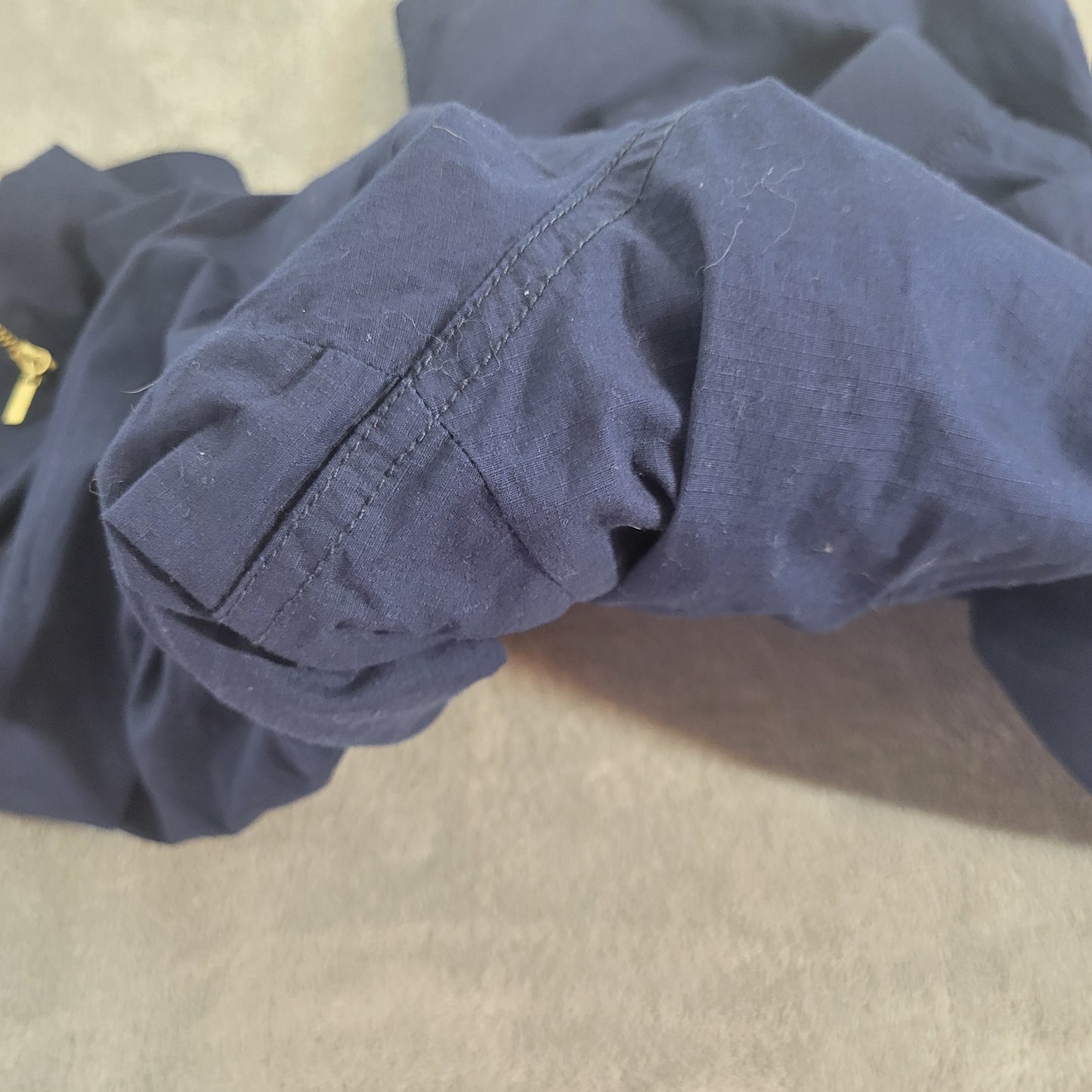 Catherines Womens 3X Capri Cargo Pants Blue Drawstring Pull On Pockets BLU23E