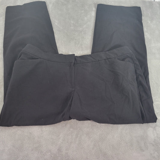 Croft & Barrow Womens 22W Black Dress Pants Straight Leg Elastic Waist BLA22E