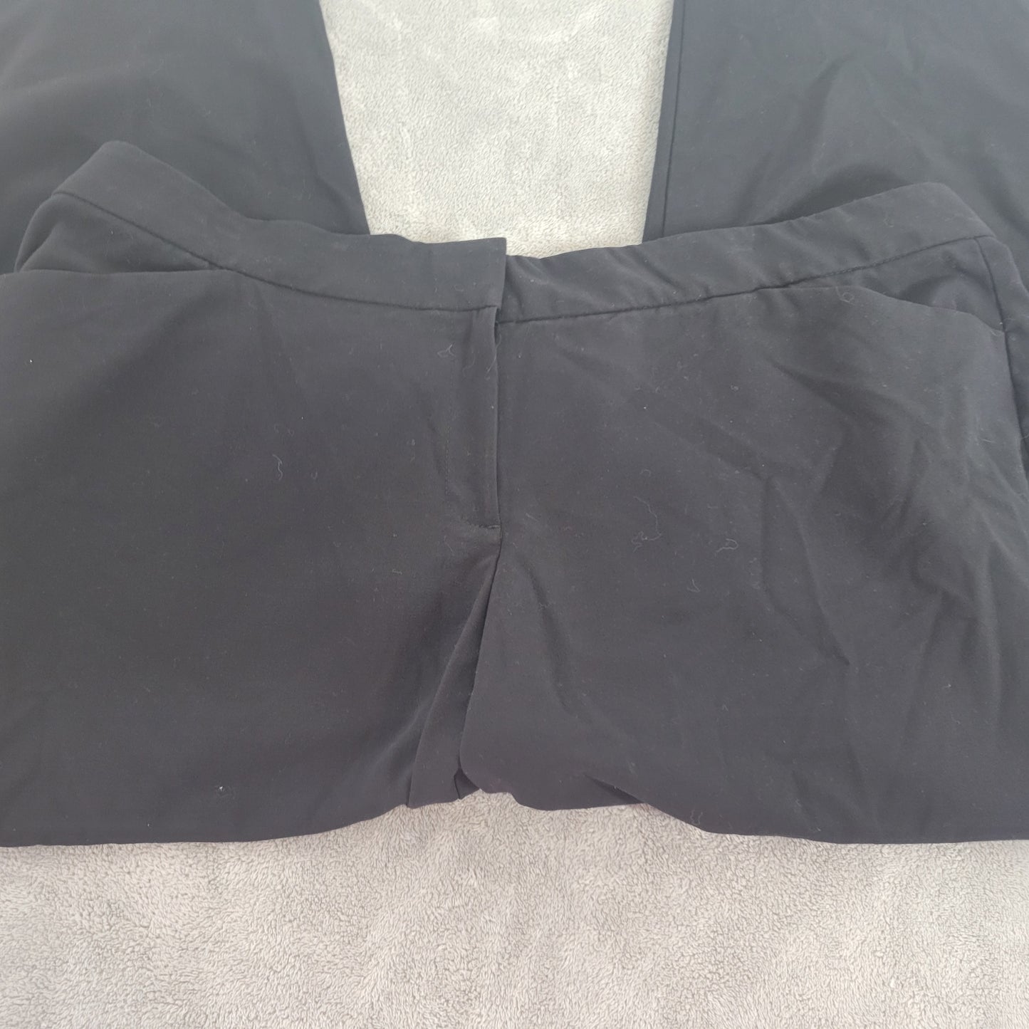 Croft & Barrow Womens 22W Black Dress Pants Straight Leg Elastic Waist BLA22E