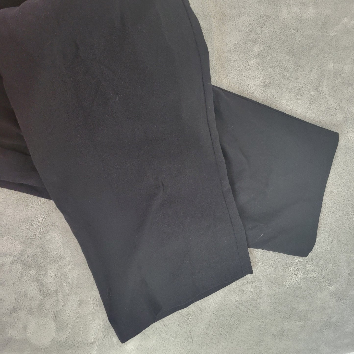 Croft & Barrow Womens 22W Black Dress Pants Straight Leg Elastic Waist BLA22E
